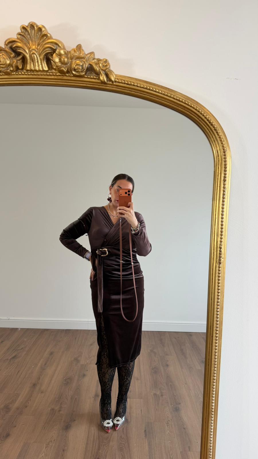 ABITO LUNGO IN VELLUTO 36776 NEW