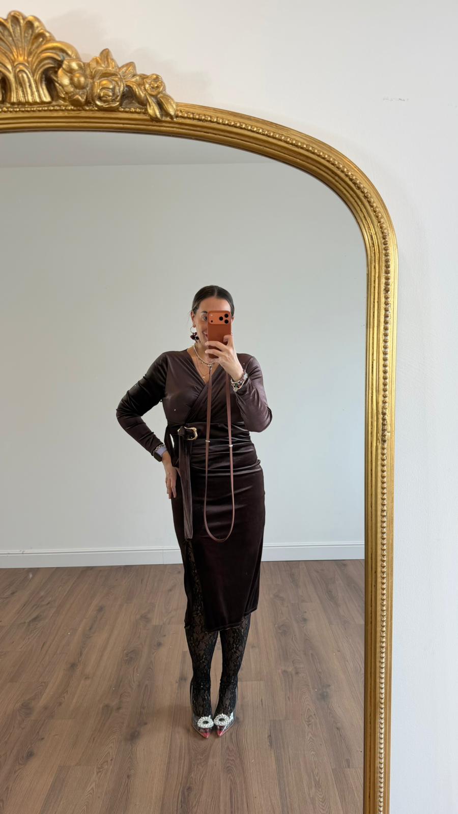 ABITO LUNGO IN VELLUTO 36776 NEW