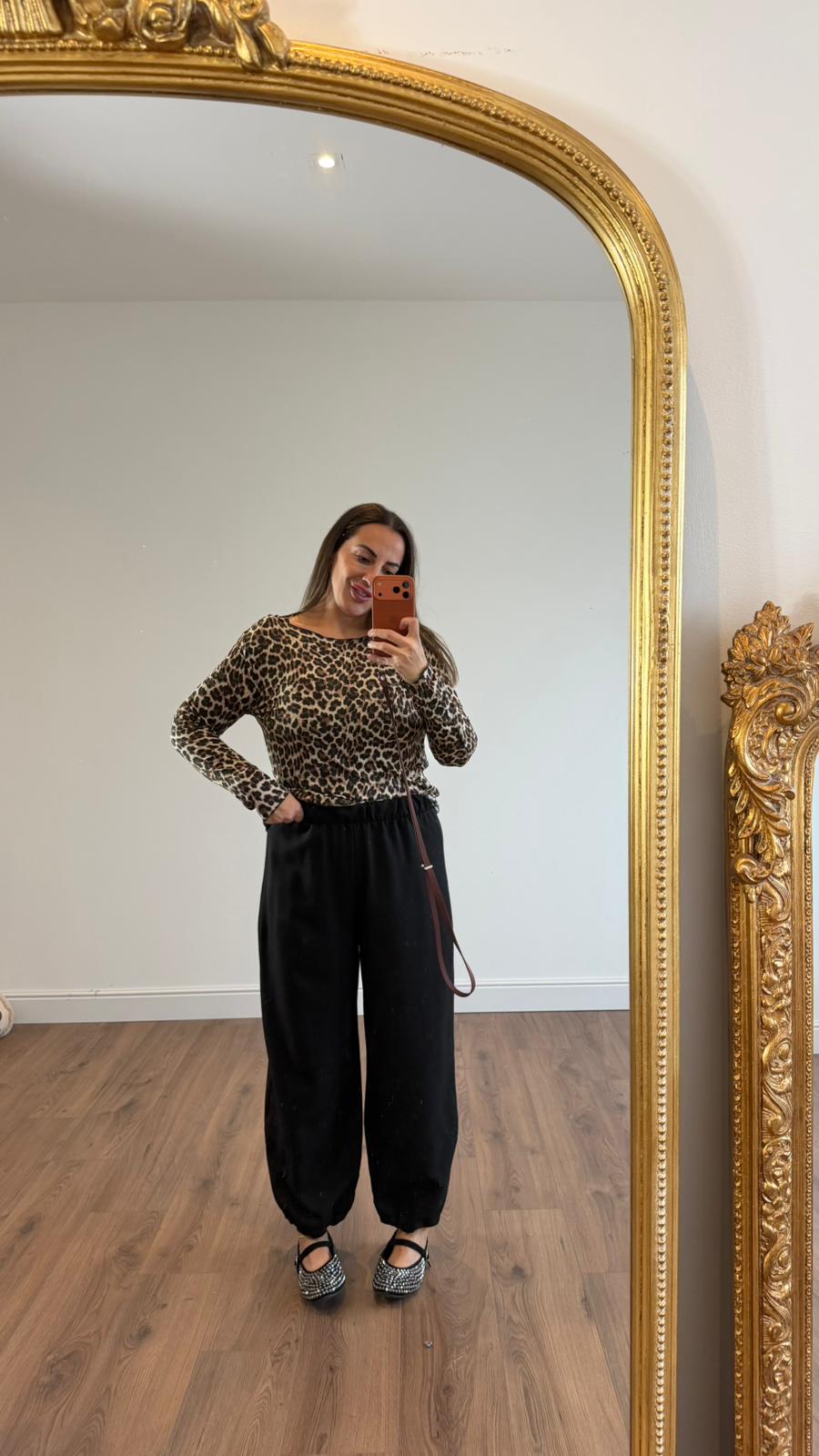 PANTALONE BAGGY NERO 55150 NEW