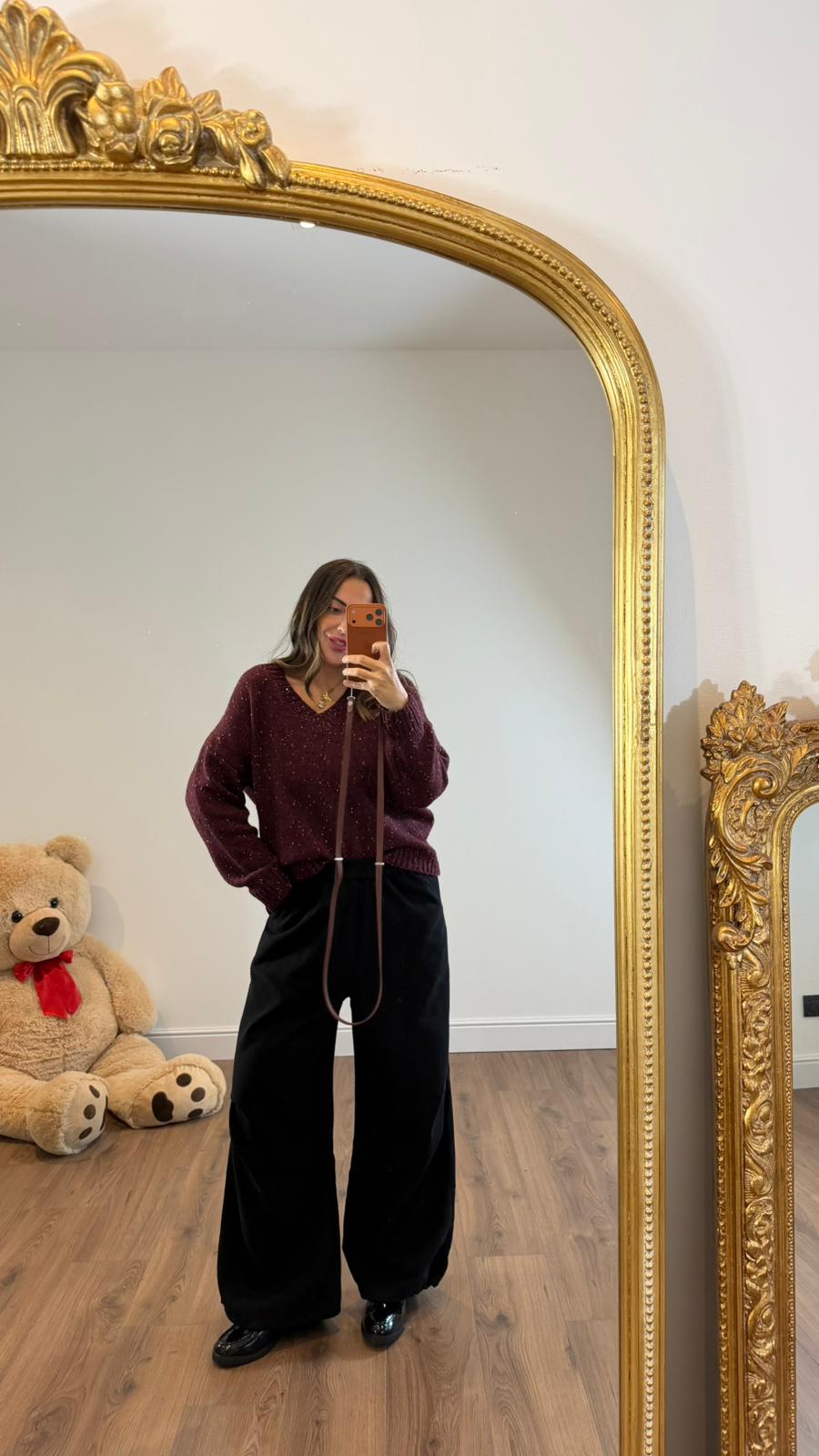 PANTALONE NERO NINA M2809 NEW