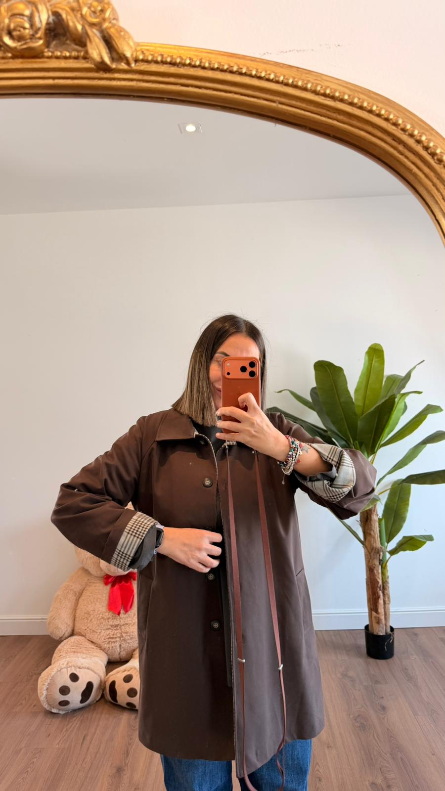 GIACCA LUNGA MARRONE 82561 NEW