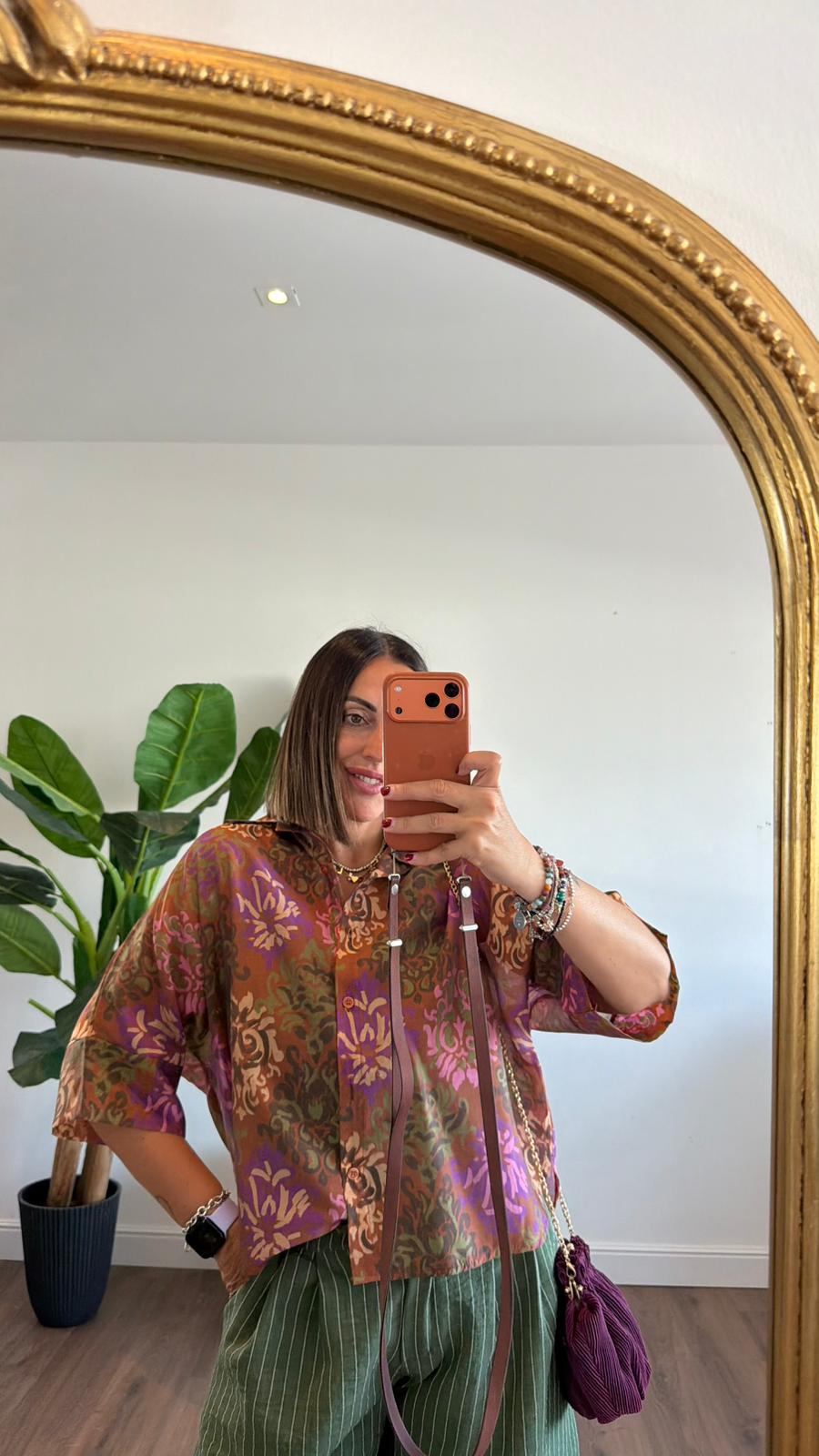 CAMICIA FIORI RUGGINE 7060 NEW