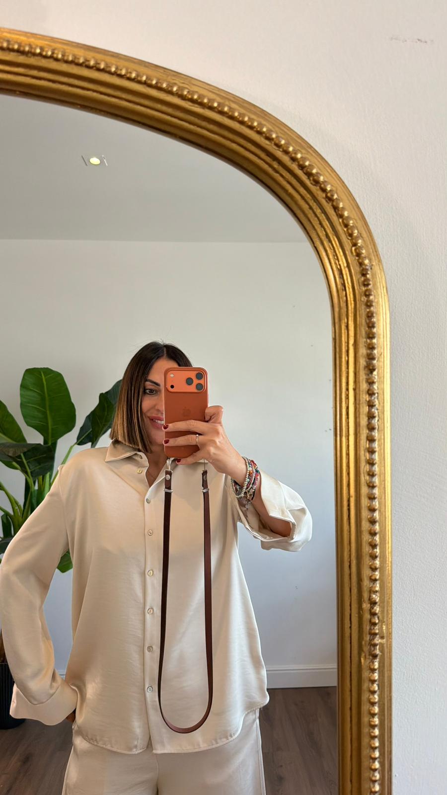 CAMICIA IN RASO BEIGE 5370 VICOLO NEW