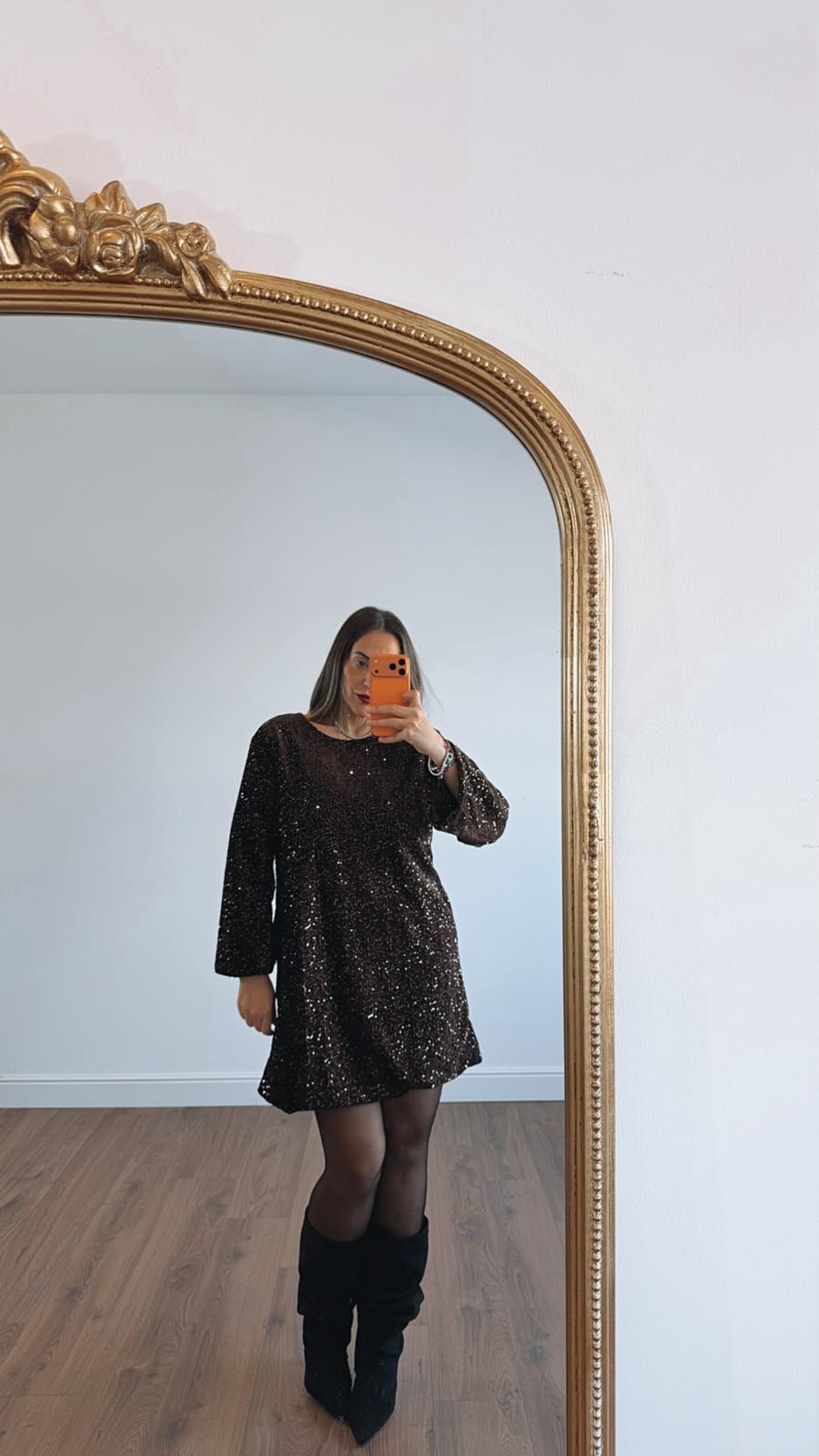 ABITO PAILLETTES CON FIOCCO 10925 NEW