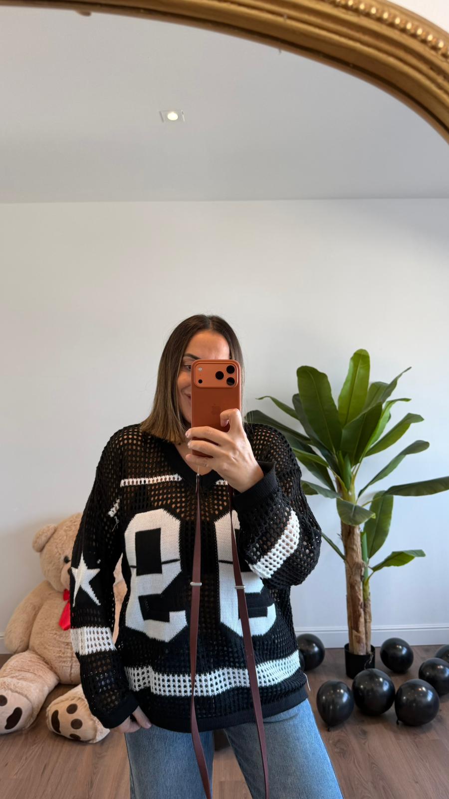 MAGLIA TRAFORATA NERA 2567 NEW