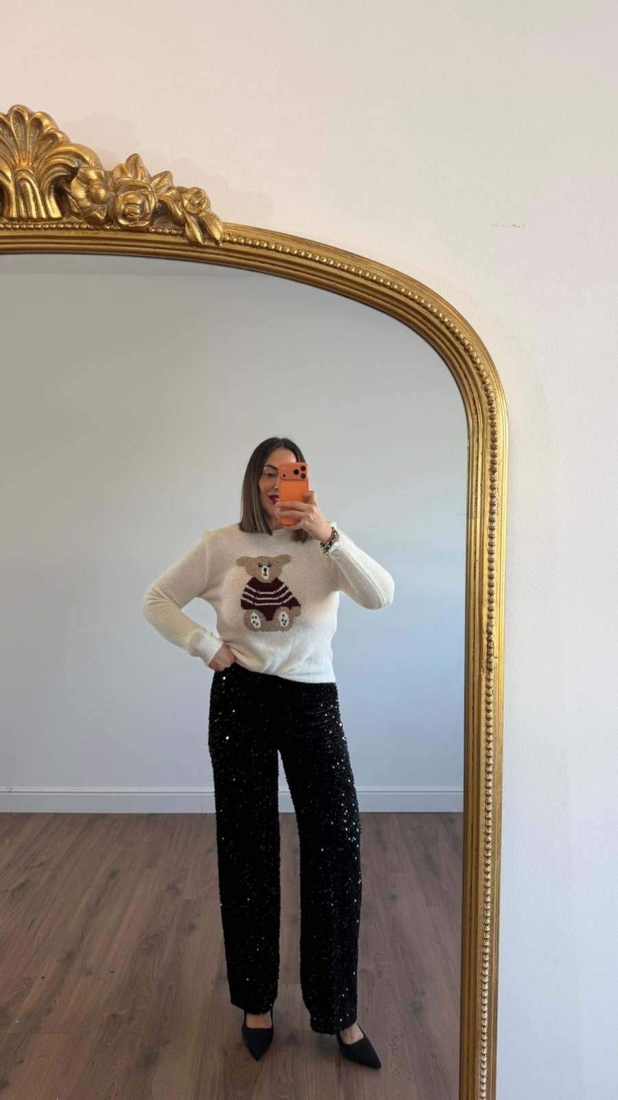 PANTALONE CON PAILLETTES 4323 NEW