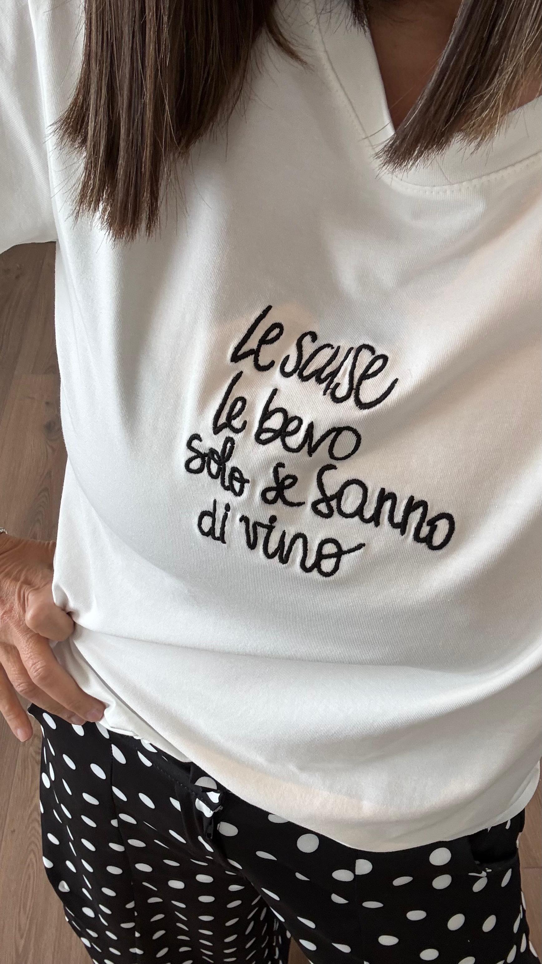 T-SHIRT "LE SCUSE LE BEVO SOLO SE SANNO DI VINO" 6188 NEW