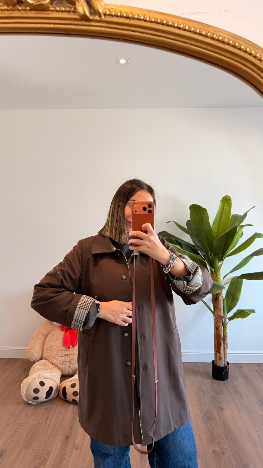 GIACCA LUNGA MARRONE 82561 NEW