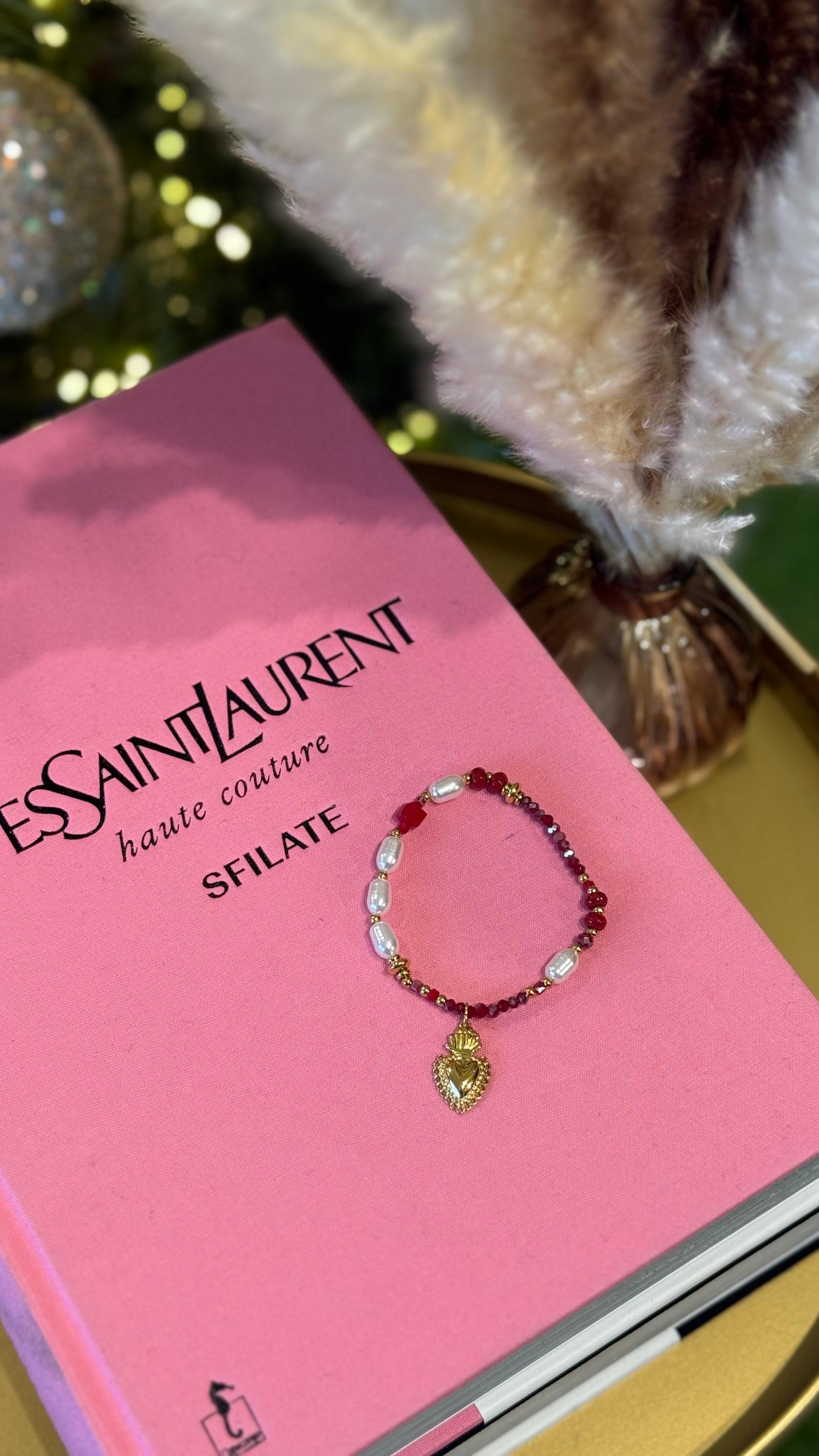 BRACCIALETTO PERLINE ROSSO NEW