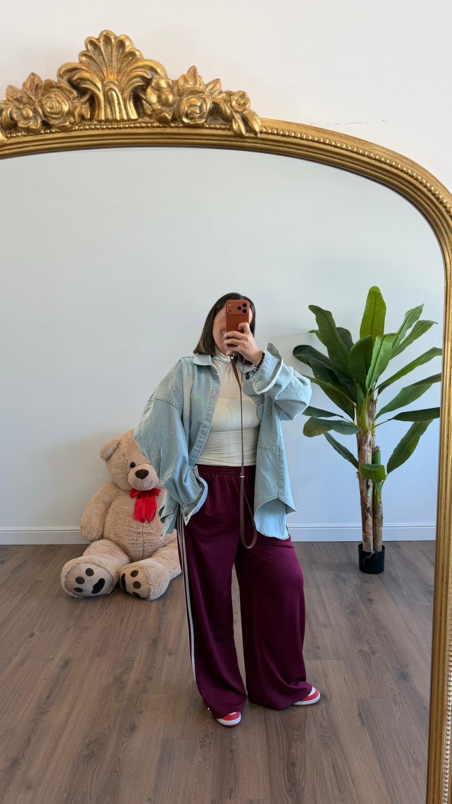 PANTALONE BORDEAUX RIGHE BIANCHE NEW