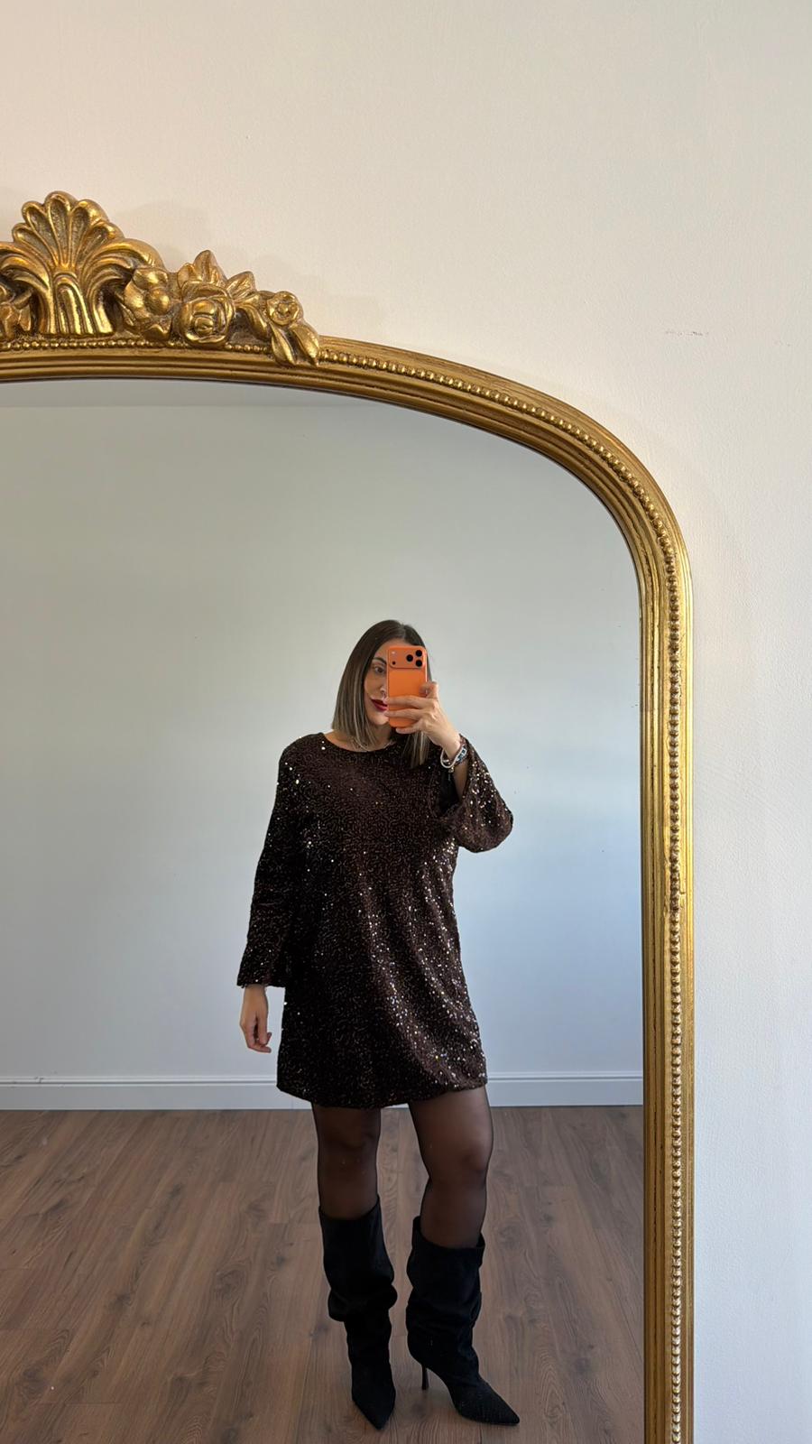 ABITO PAILLETTES CON FIOCCO 10925 NEW