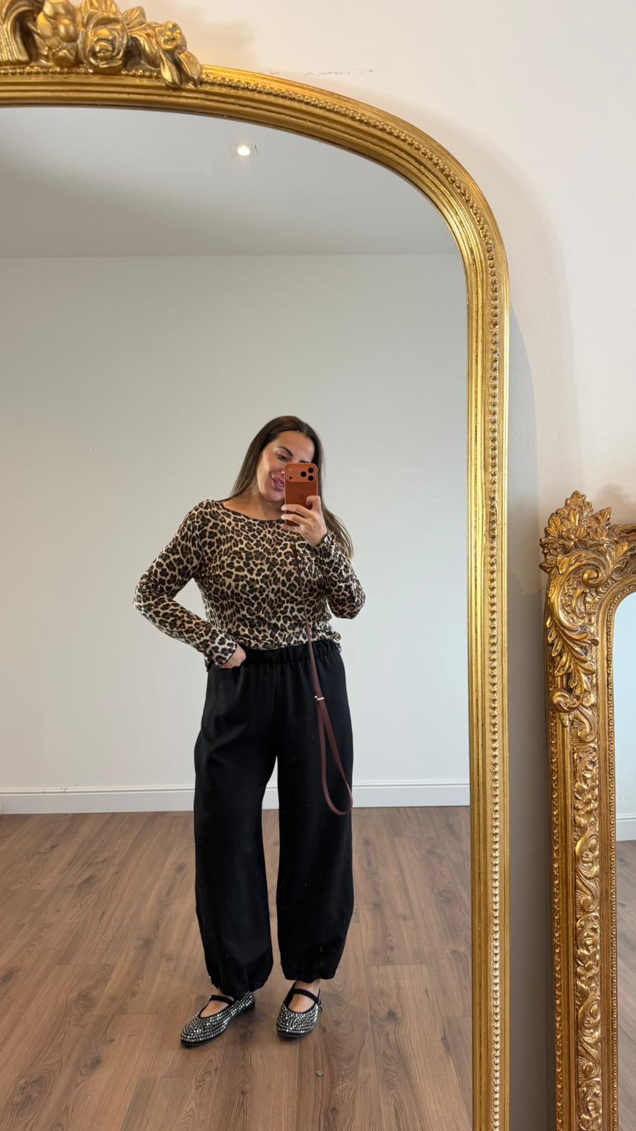 PANTALONE BAGGY NERO 55150 NEW