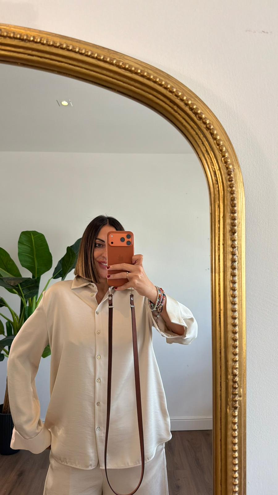 CAMICIA IN RASO BEIGE 5370 VICOLO NEW