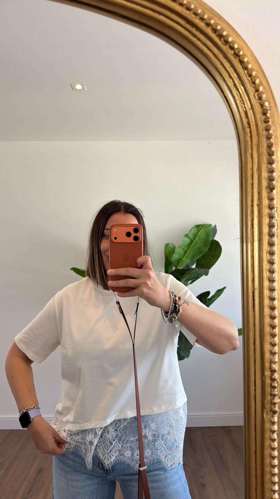 TSHIRT CON PIZZO MIA 1075 NEW