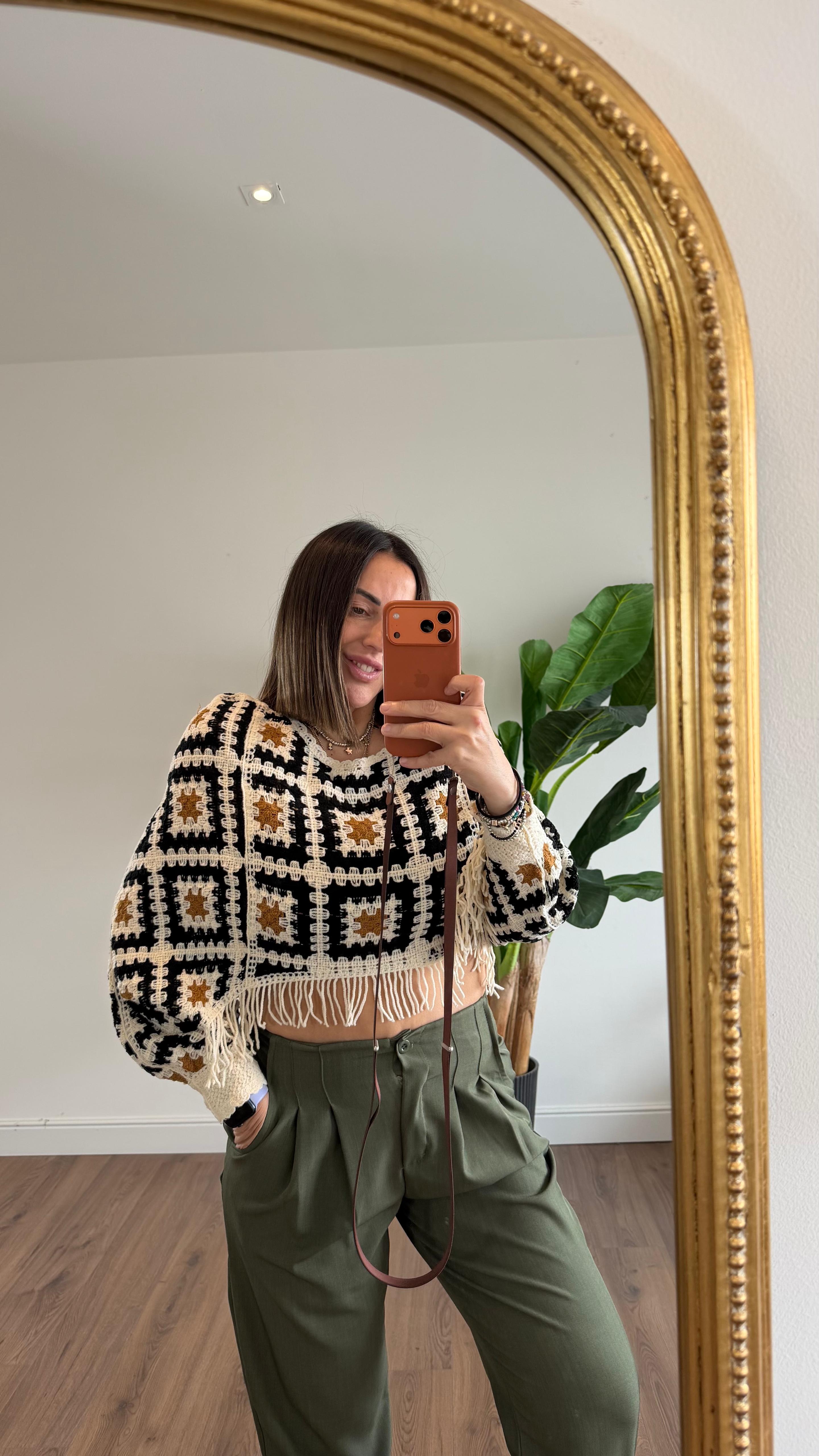 MAGLIA CROCHET JJ386 NEW