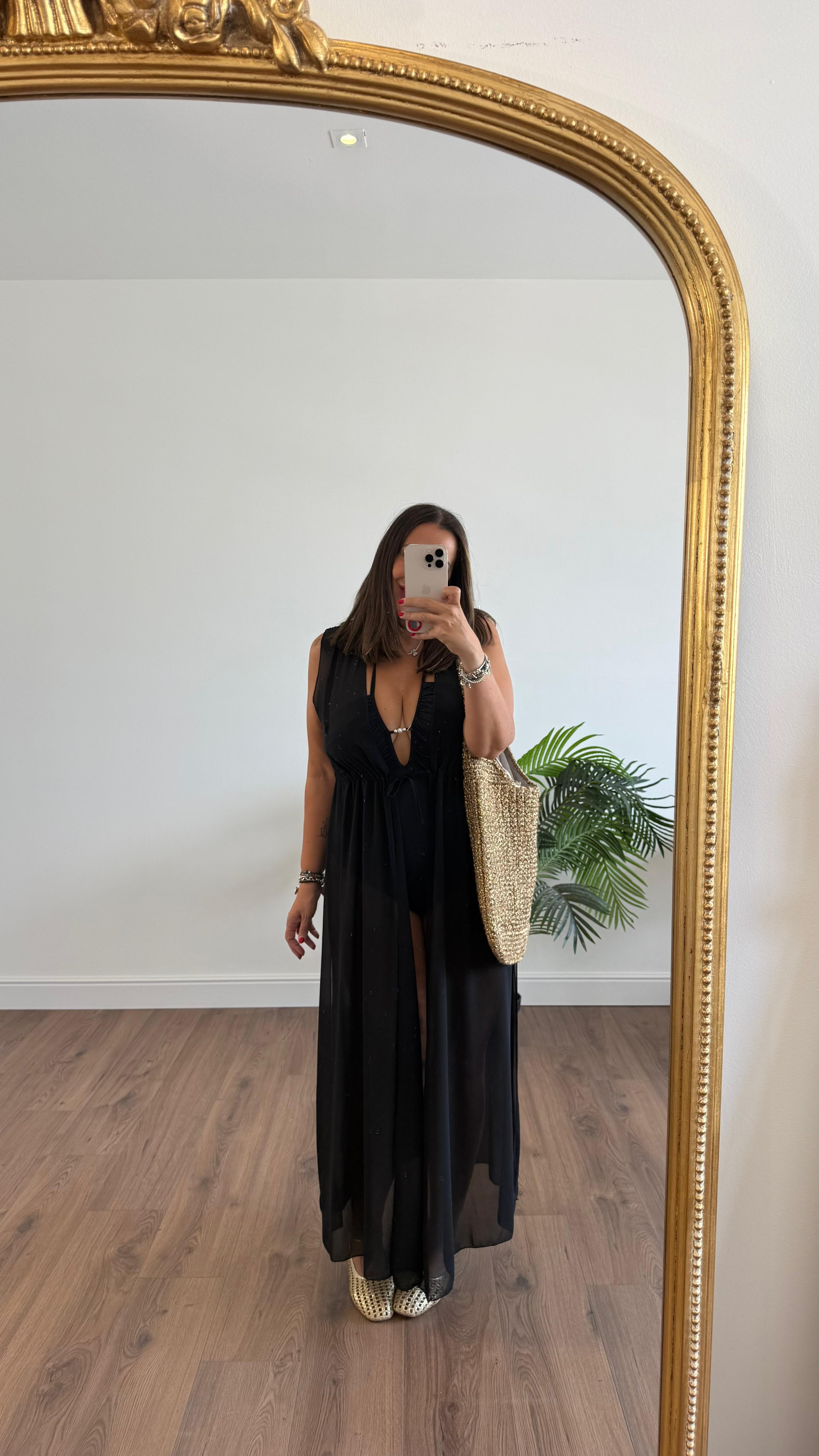 KIMONO BLACK AND WHITE 10017 NEW