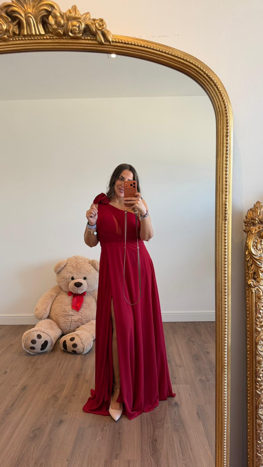 ABITO LUNGO ROJO 25128 NEW