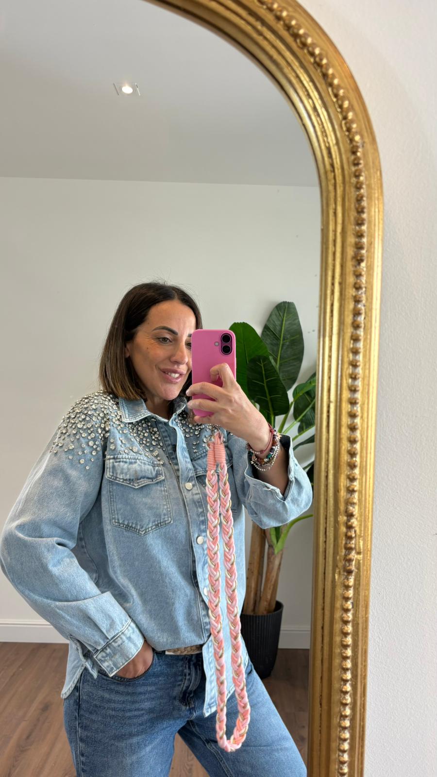 CAMICIA JEANS STRASS 3006 NEW