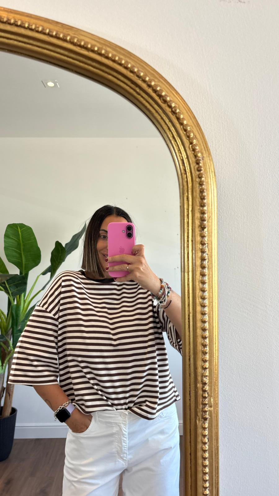 T-SHIRT A RIGHE 0080 NEW