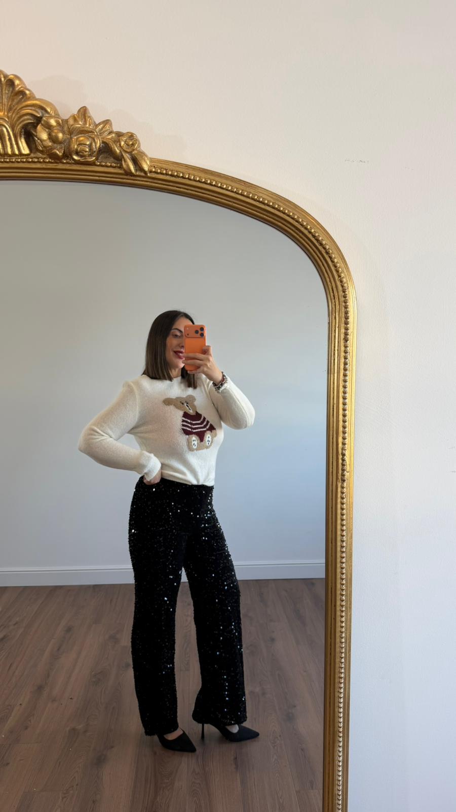 PANTALONE CON PAILLETTES 4323 NEW