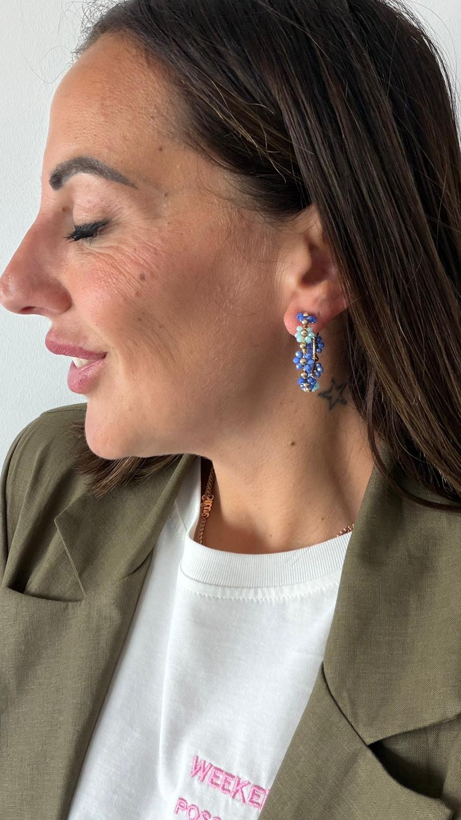 ORECCHINI A CERCHIO FIORE NEW