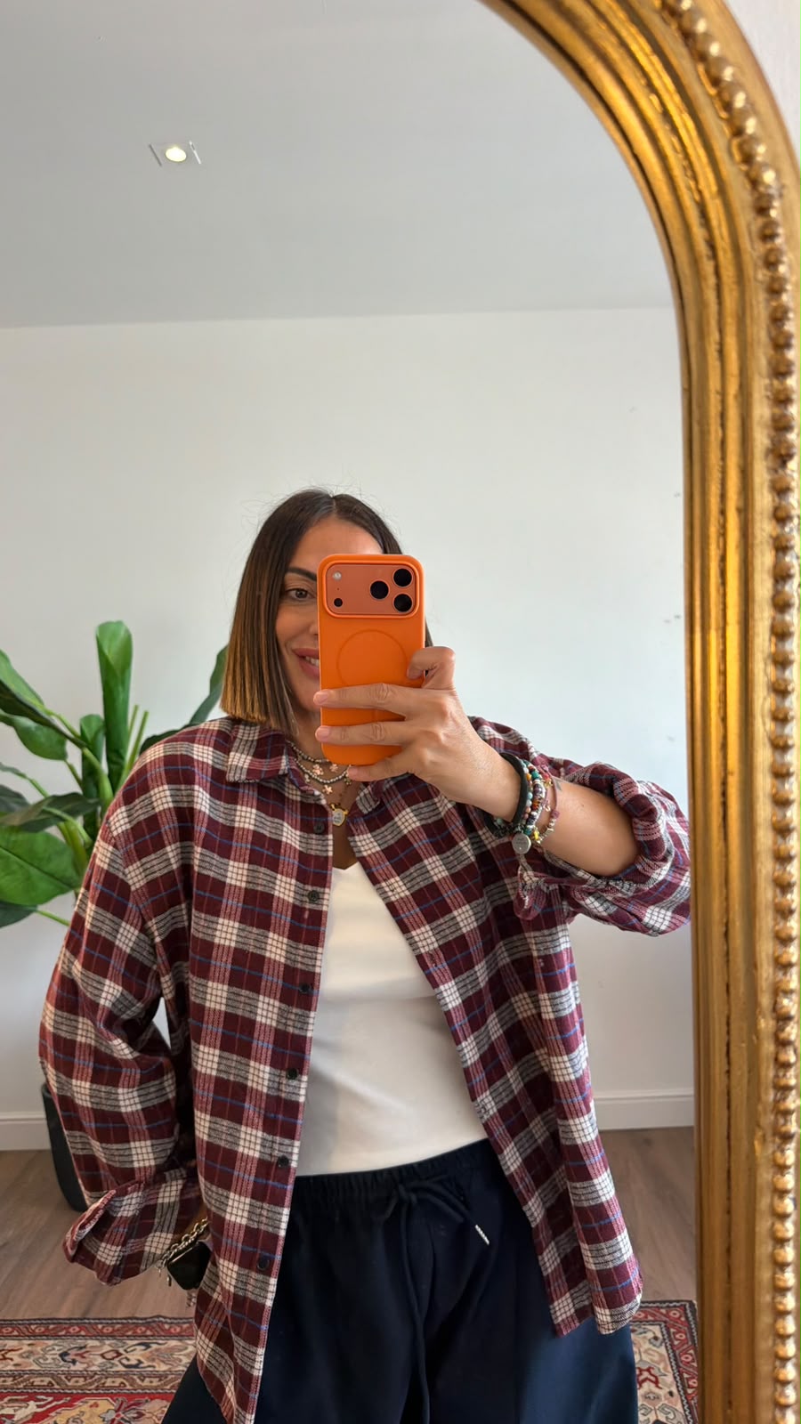 CAMICIA CHECK BORDEAUX 2810 NEW