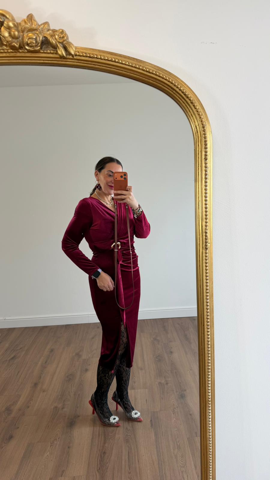 ABITO LUNGO IN VELLUTO 36776 NEW