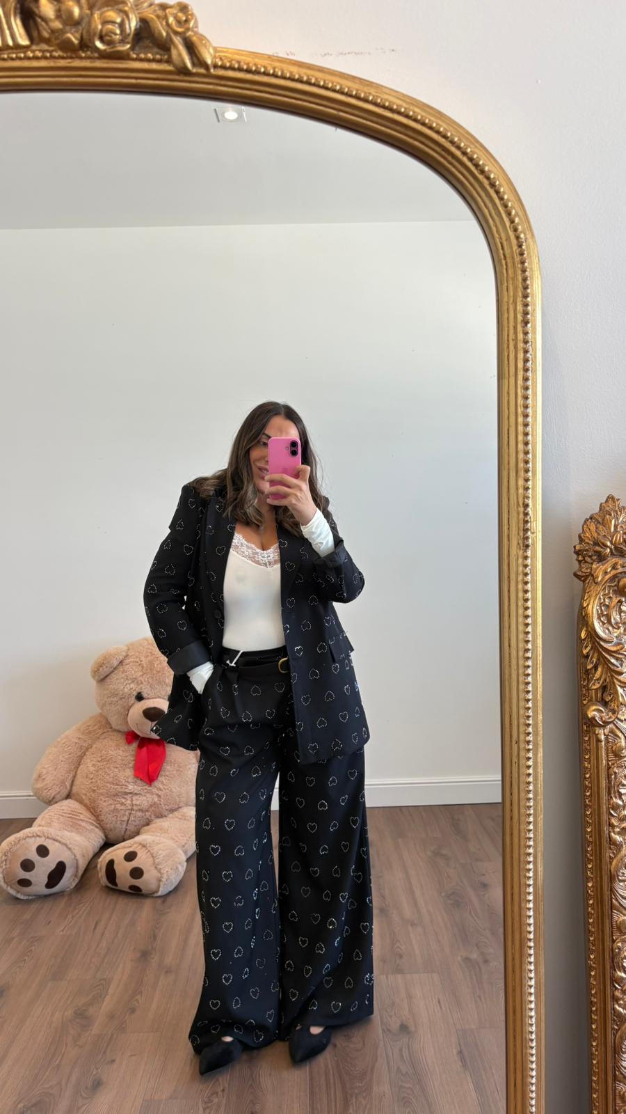 PANTALONE STRASS CUORI 25855 NEW