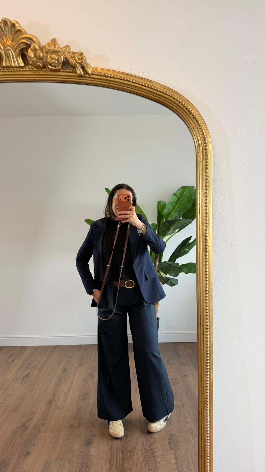 PANTALONE A PALAZZO BLU 25930 NEW