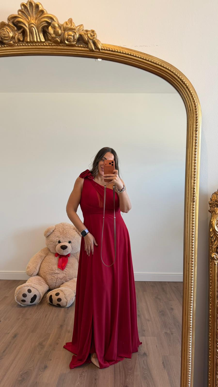 ABITO LUNGO ROJO 25128 NEW