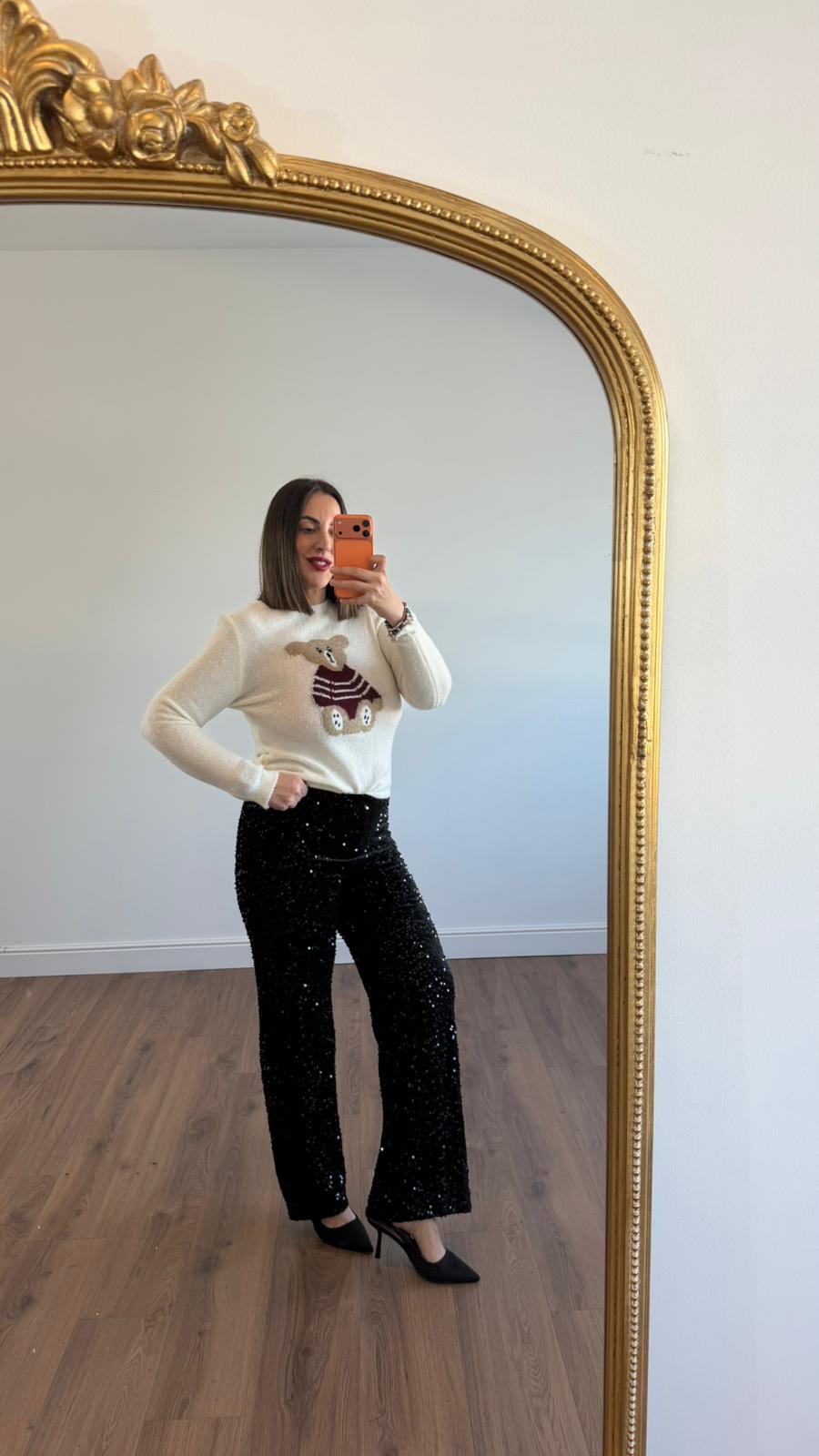 PANTALONE CON PAILLETTES 4323 NEW