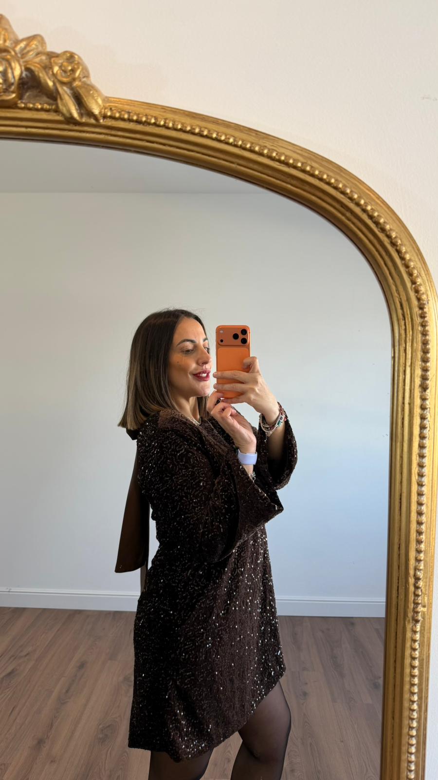 ABITO PAILLETTES CON FIOCCO 10925 NEW