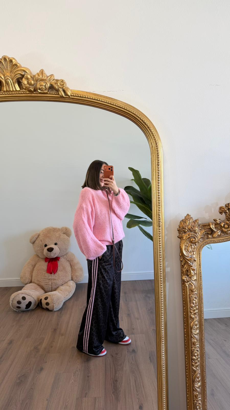 PANTALONE LEOPARDATO BANDE ROSA NEW