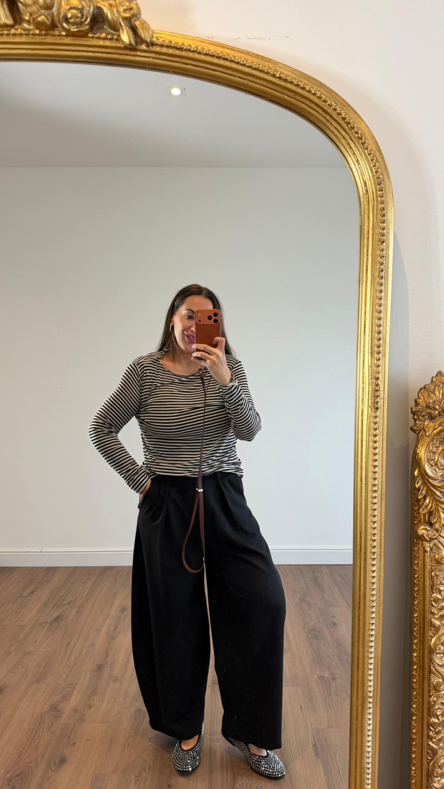 PANTALONE BAGGY NERO 55150 NEW