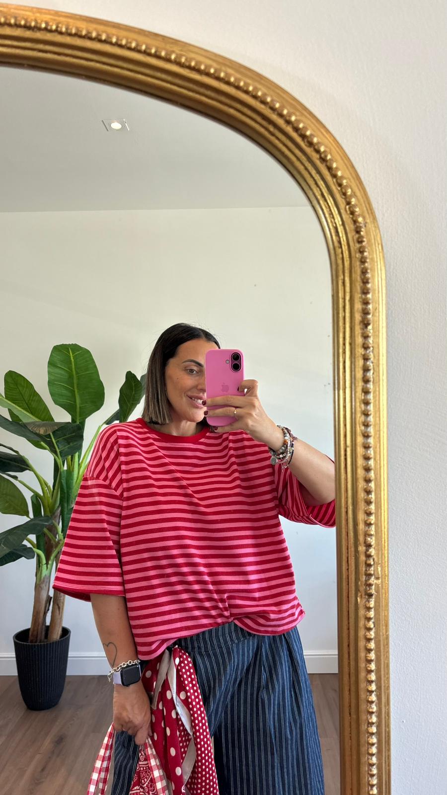T-SHIRT A RIGHE 0080 NEW