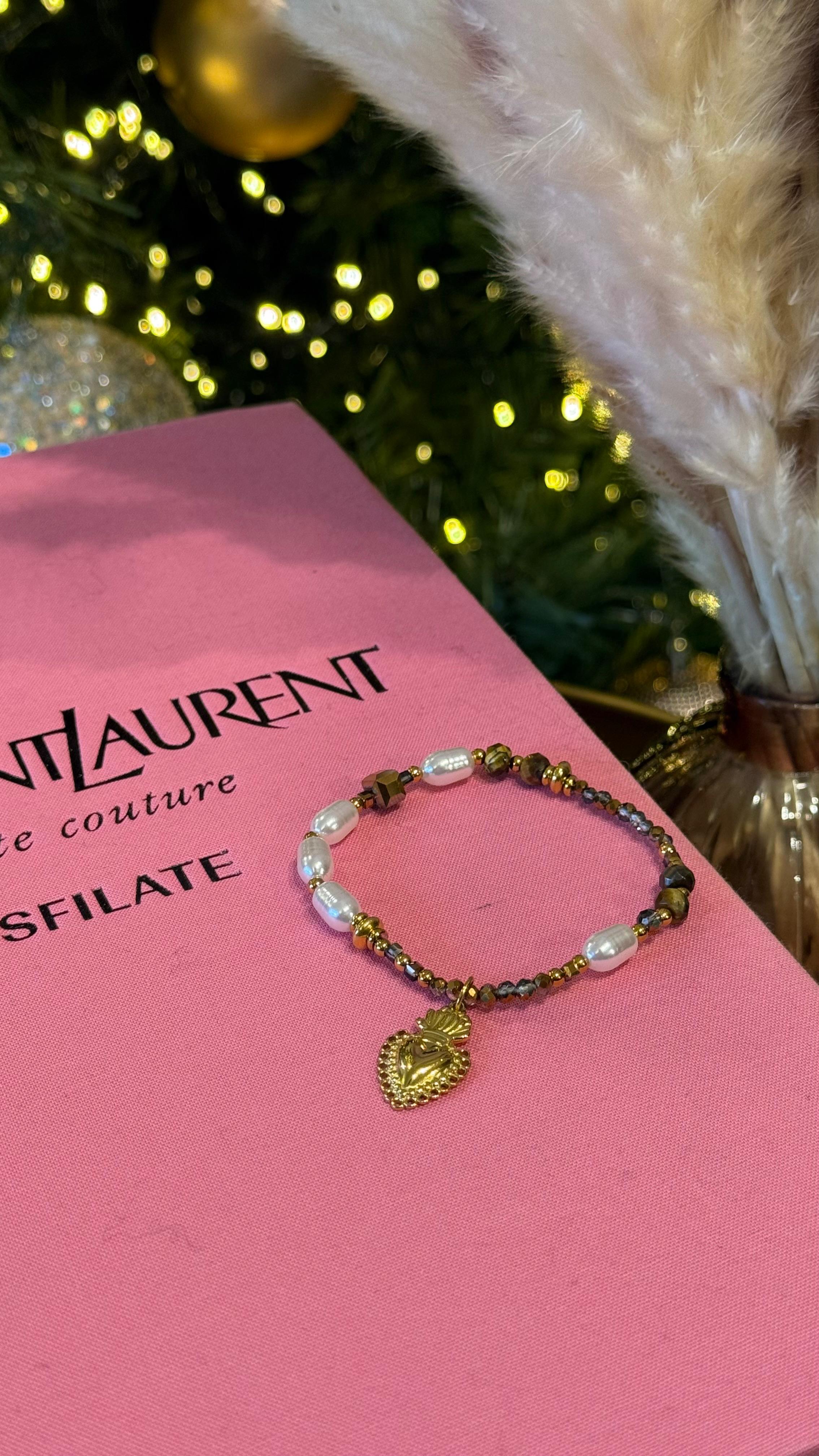 BRACCIALETTO PERLINE MARRONI NEW