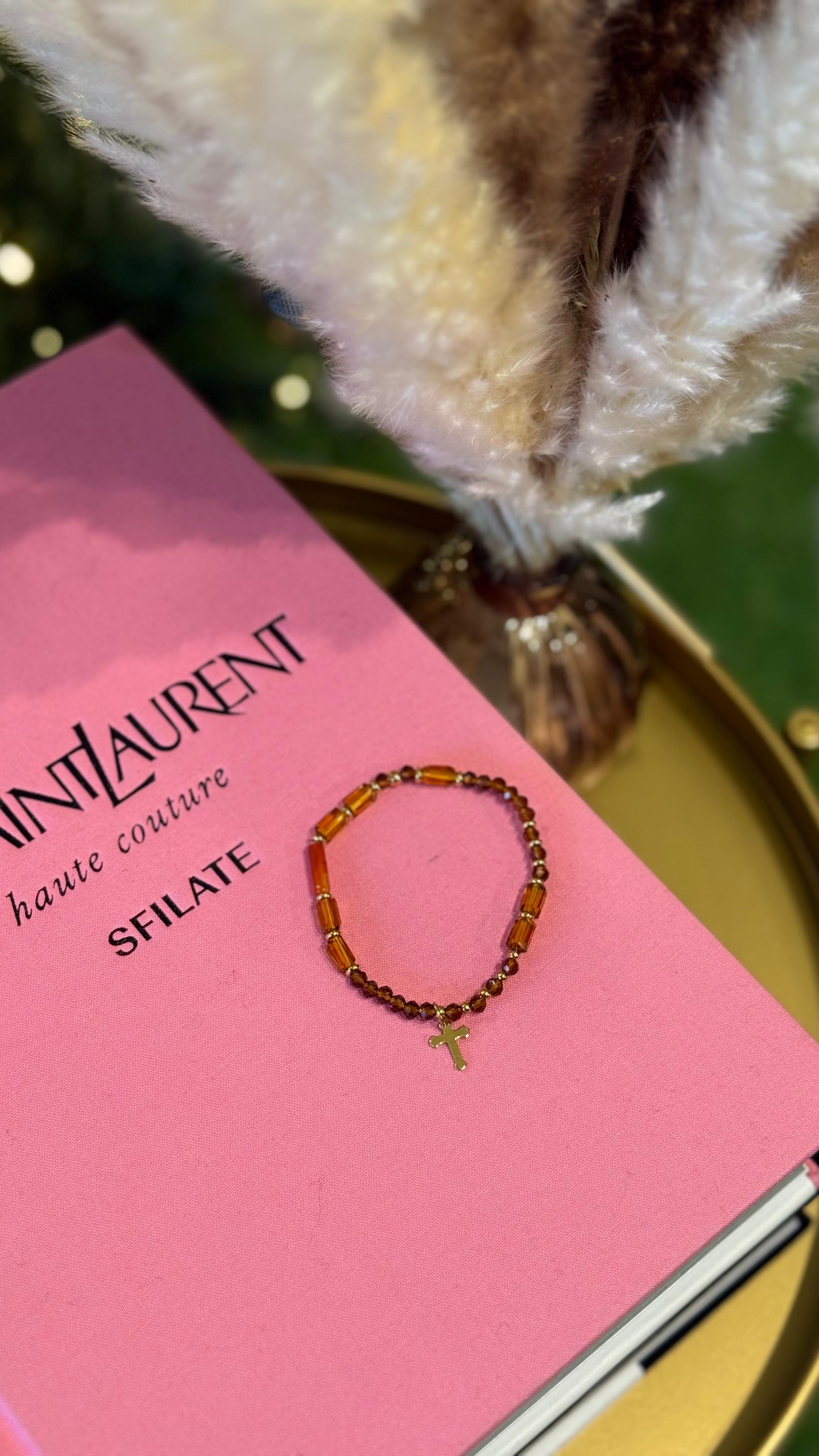 BRACCIALETTO PERLINE BRONZO NEW