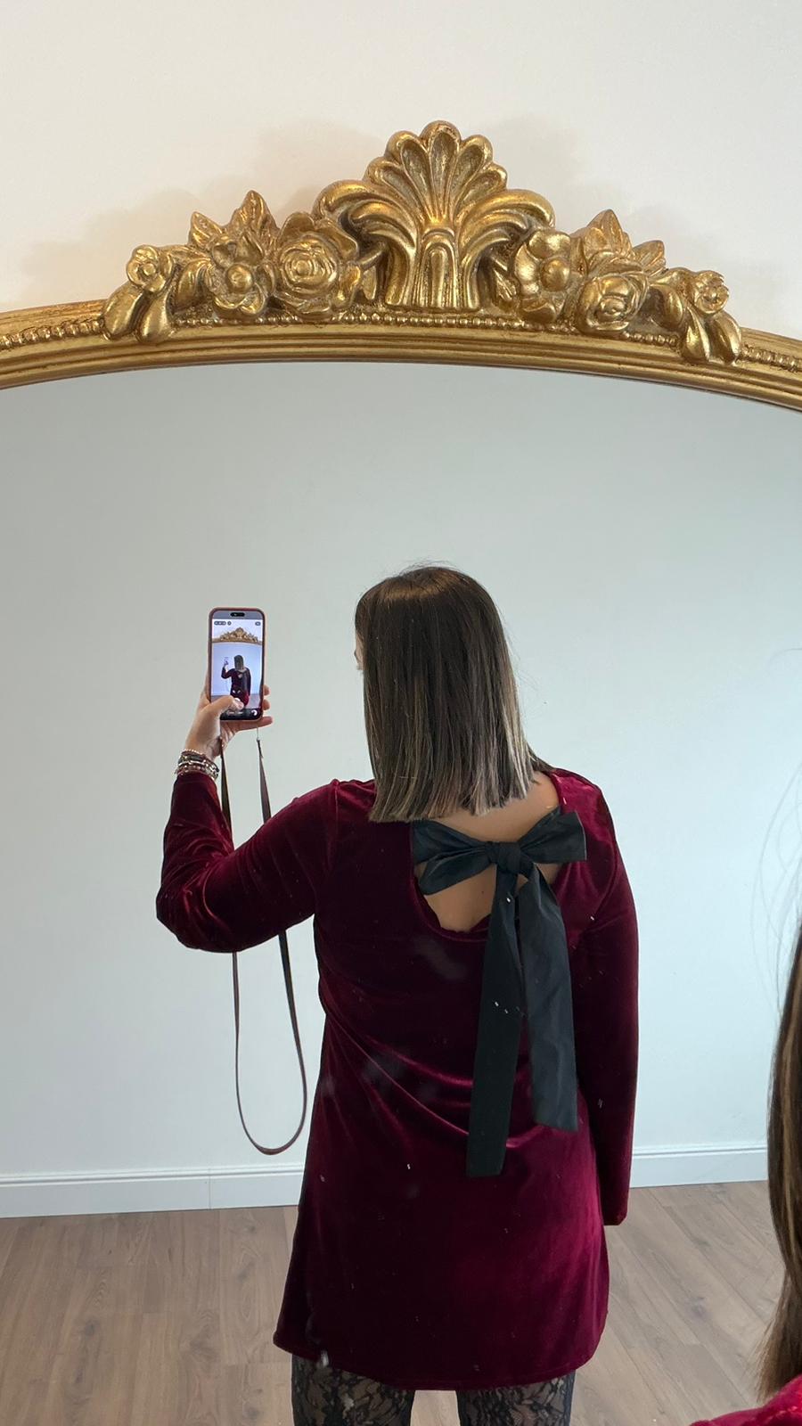 ABITO IN VELLUTO CON FIOCCO 23496 NEW