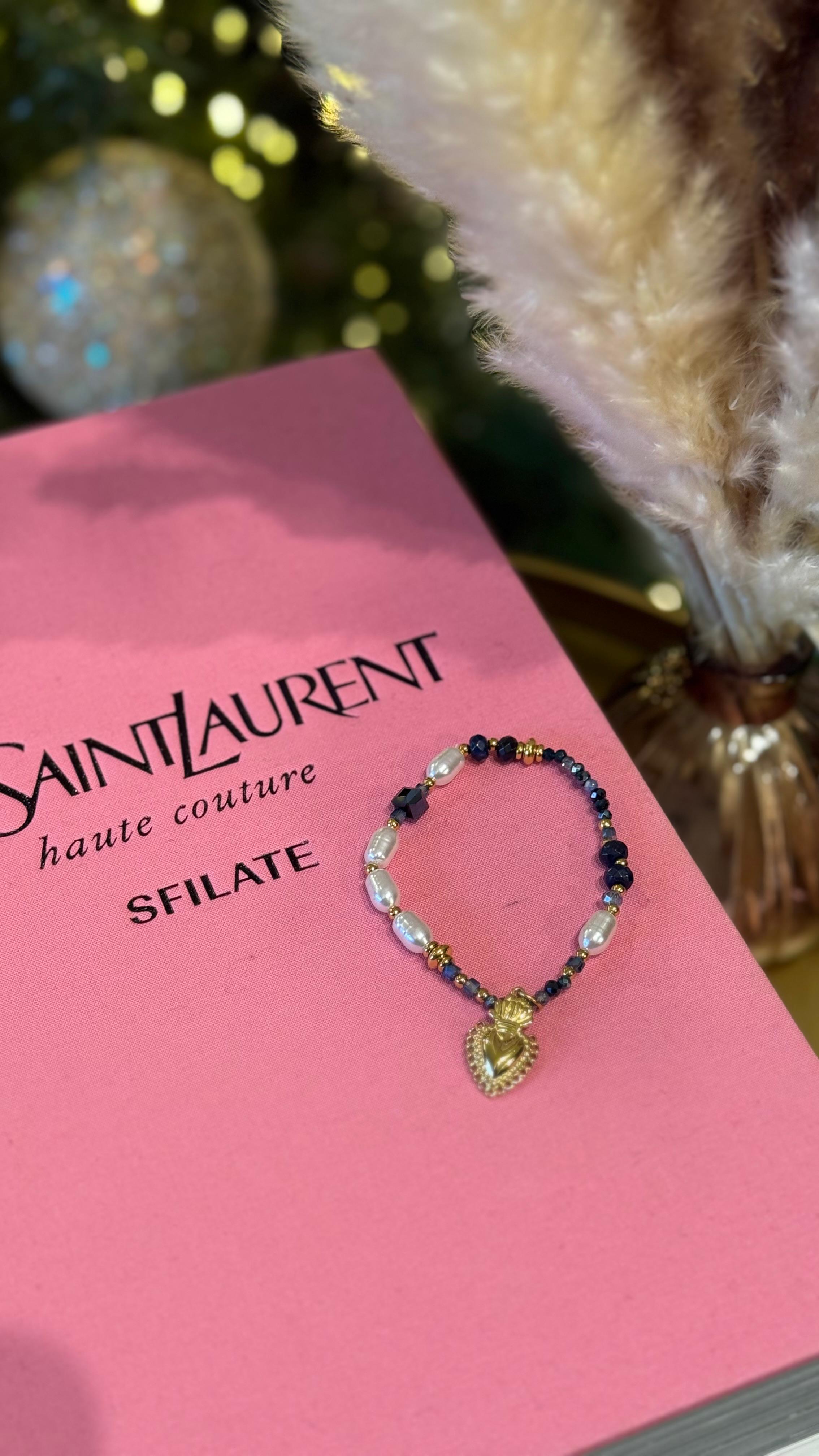 BRACCIALETTO PERLINE BLU NEW