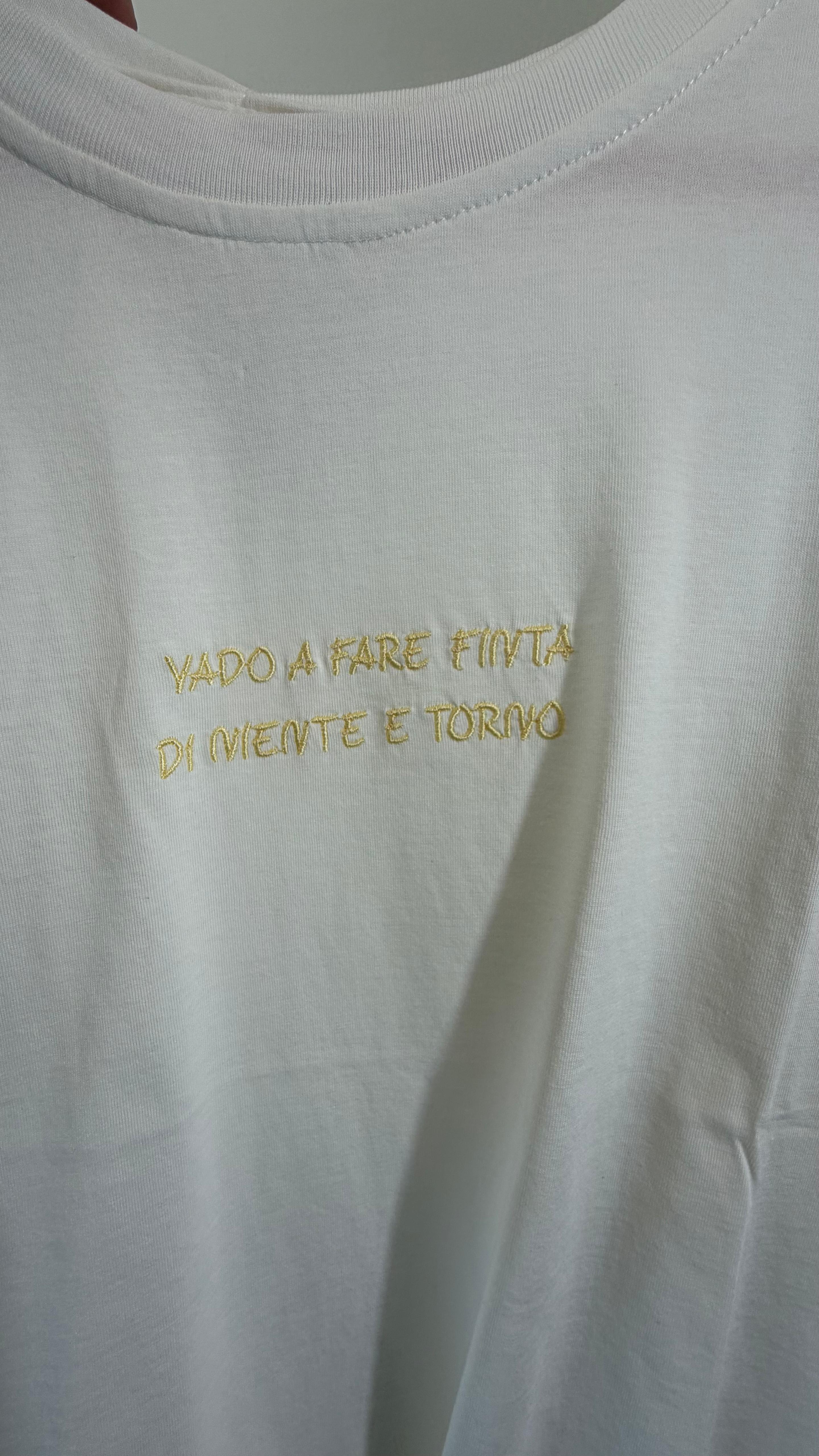 T-SHIRT "VADO A FARE FINTA DI NIENTE E TORNO" 2529 NEW