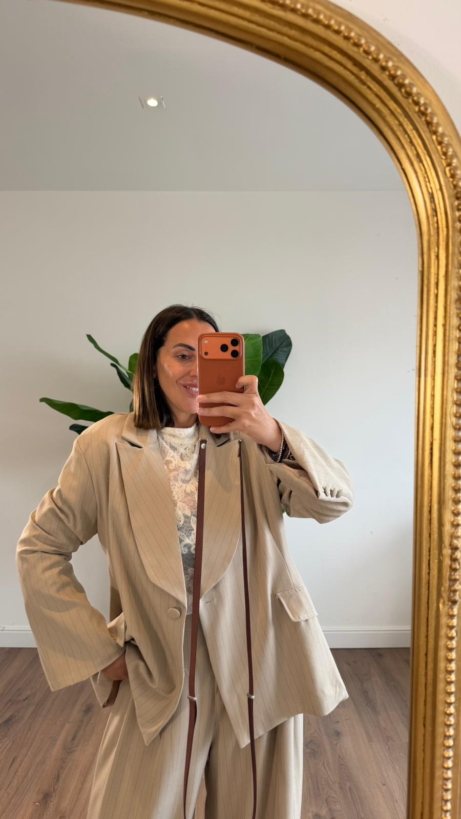 BLAZER GESSATO BEIGE 260329 NEW