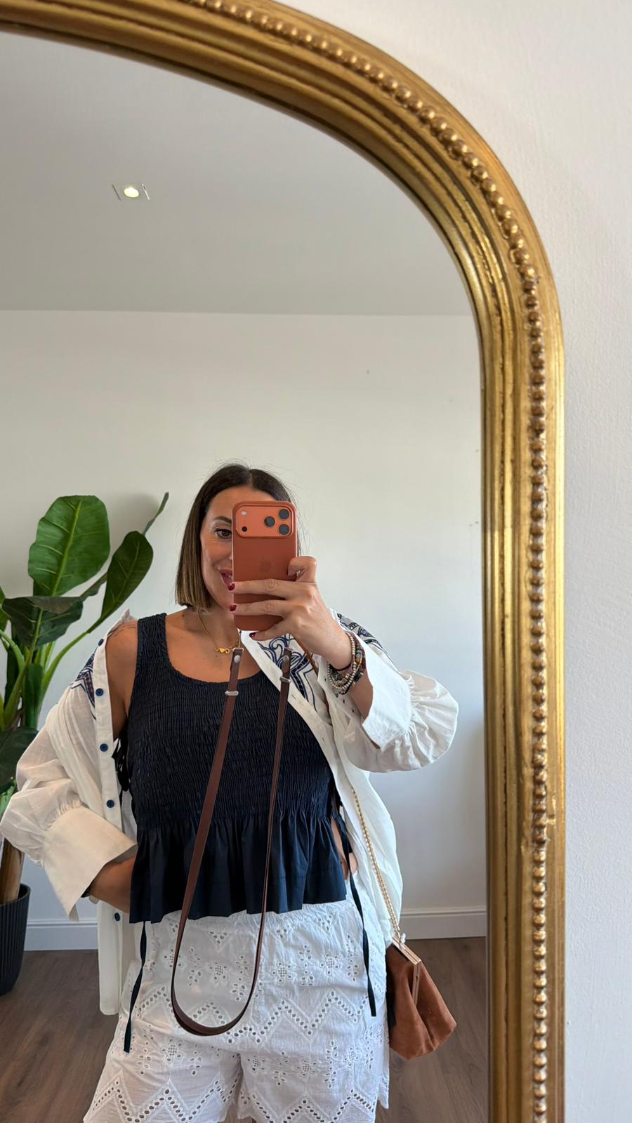TOP ARRICCIATO BLU 28726 NEW