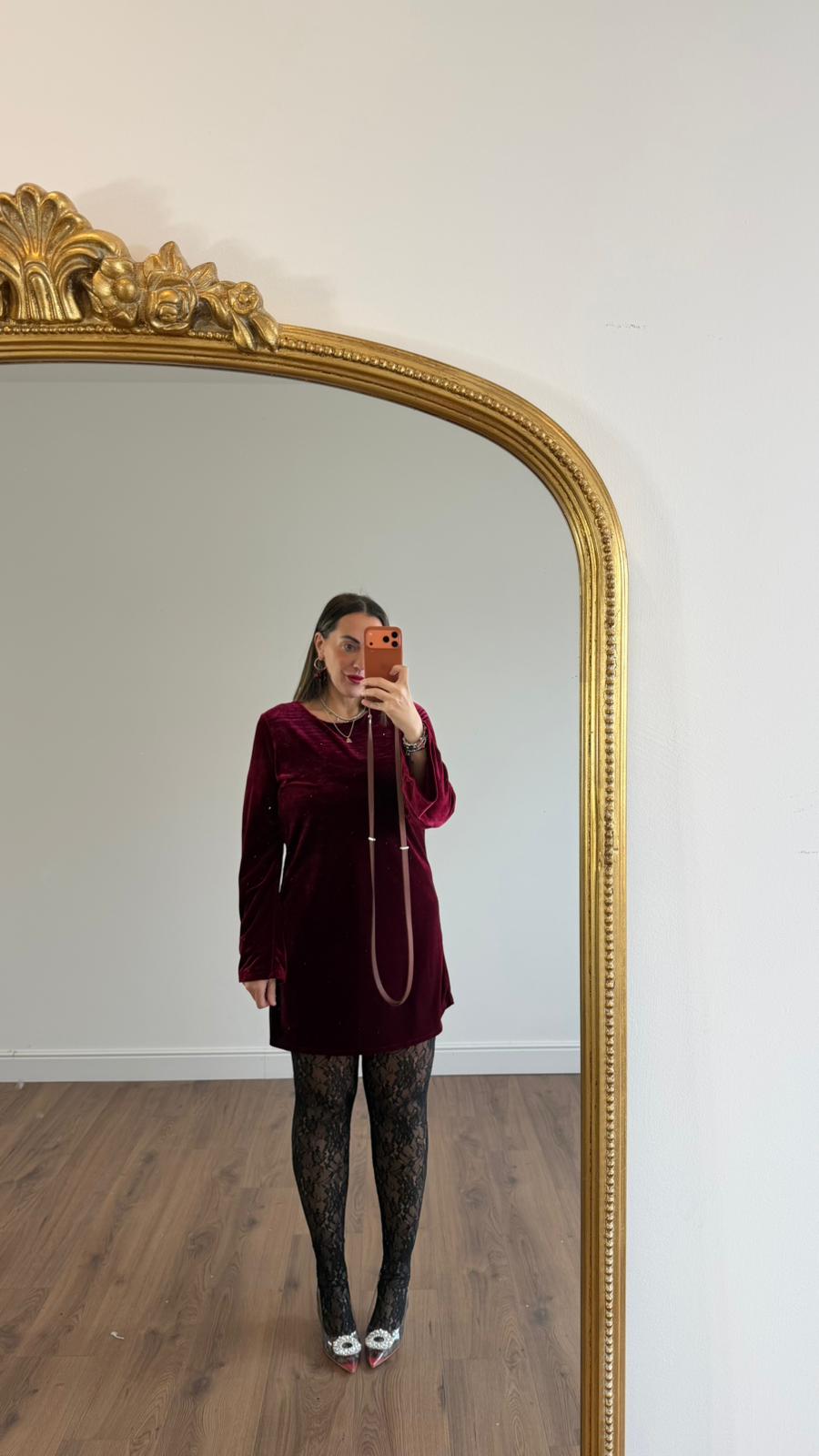 ABITO IN VELLUTO CON FIOCCO 23496 NEW