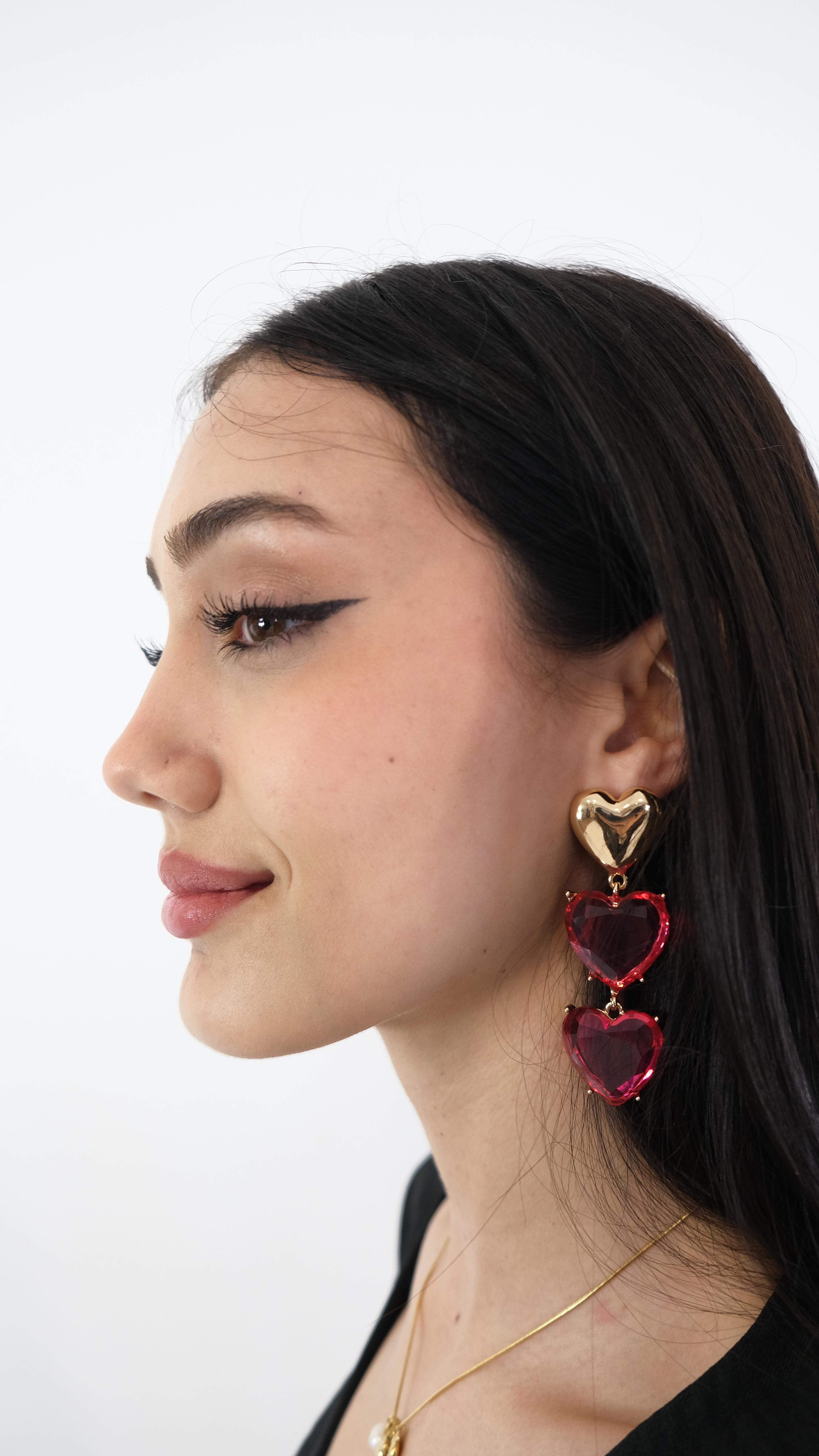 ORECCHINI CUORE PENDENTE NEW