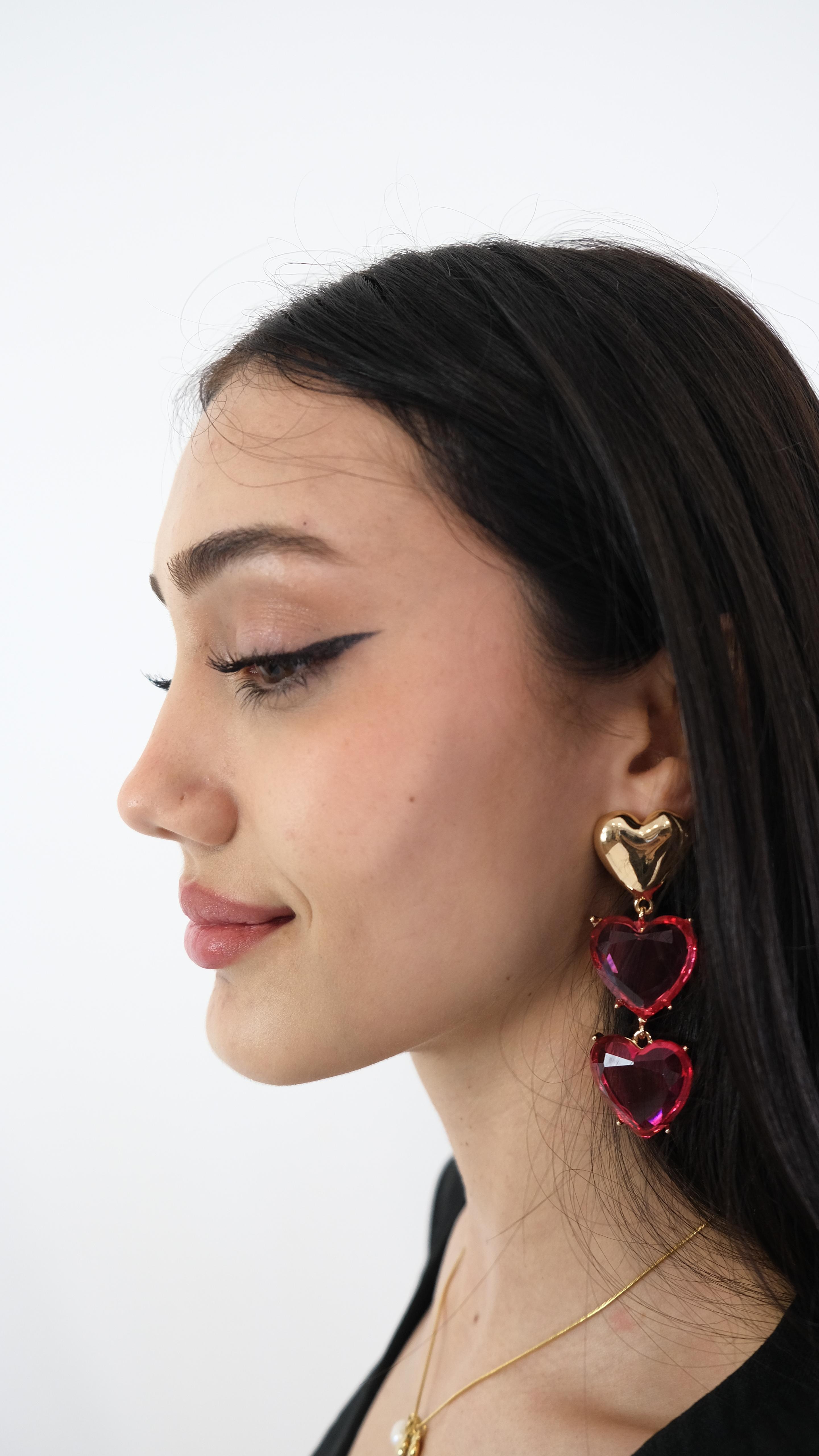 ORECCHINI CUORE PENDENTE NEW