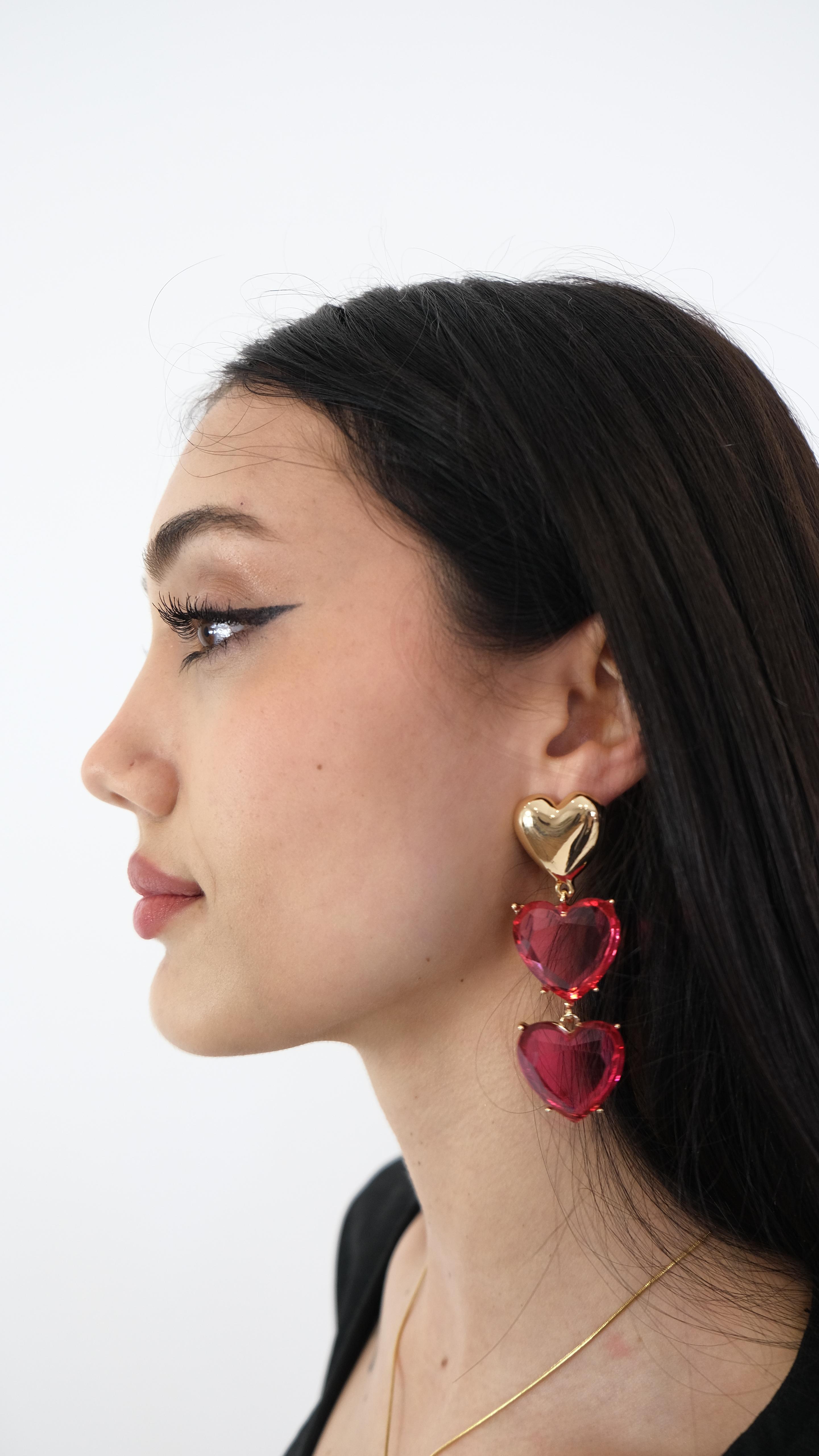 ORECCHINI CUORE PENDENTE NEW