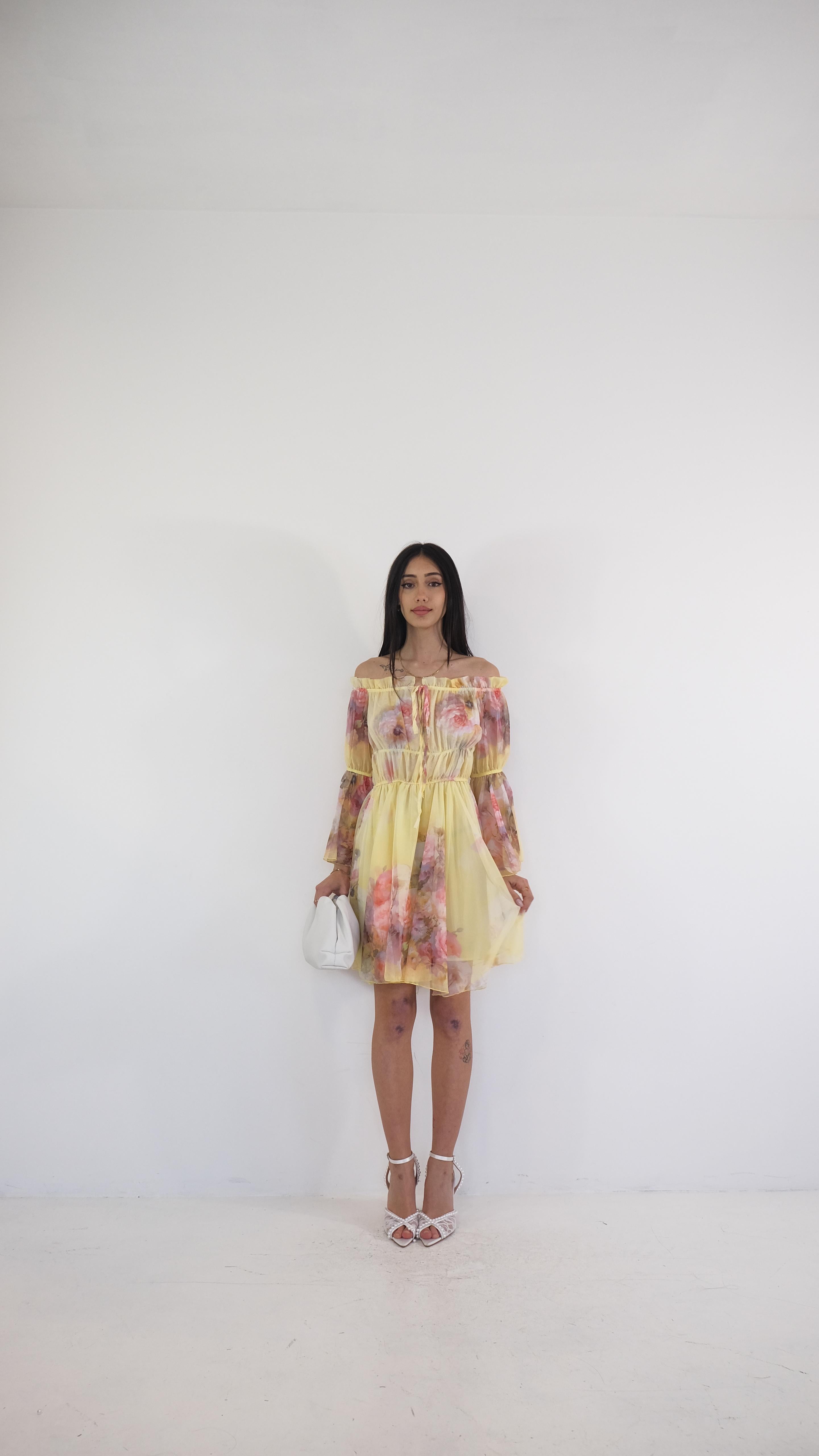 ABITO SCOLLO A BARCHETTA TRE COLORI 4283 NEW