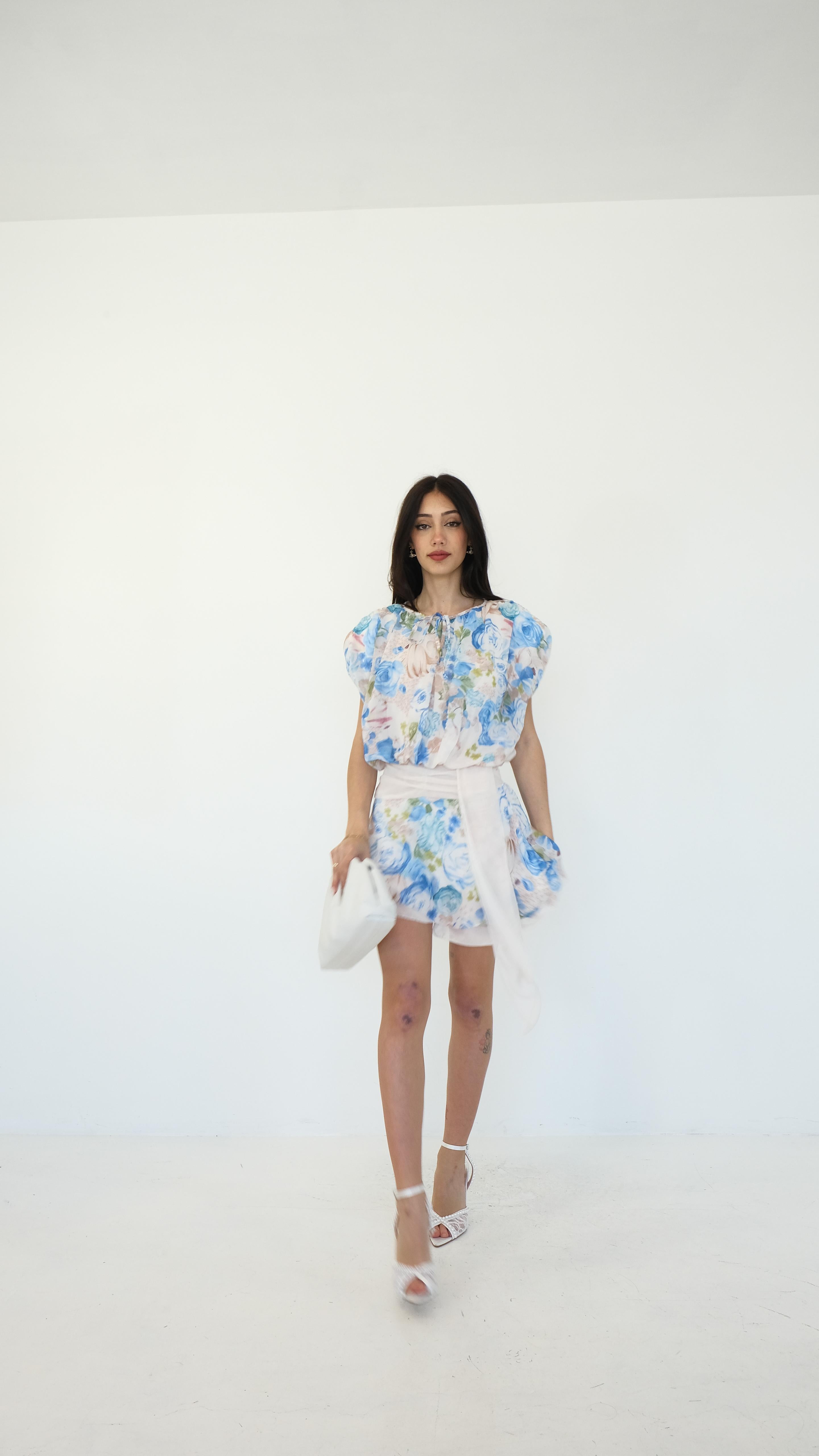 ABITO SMANICATO FIORI 26787 NEW