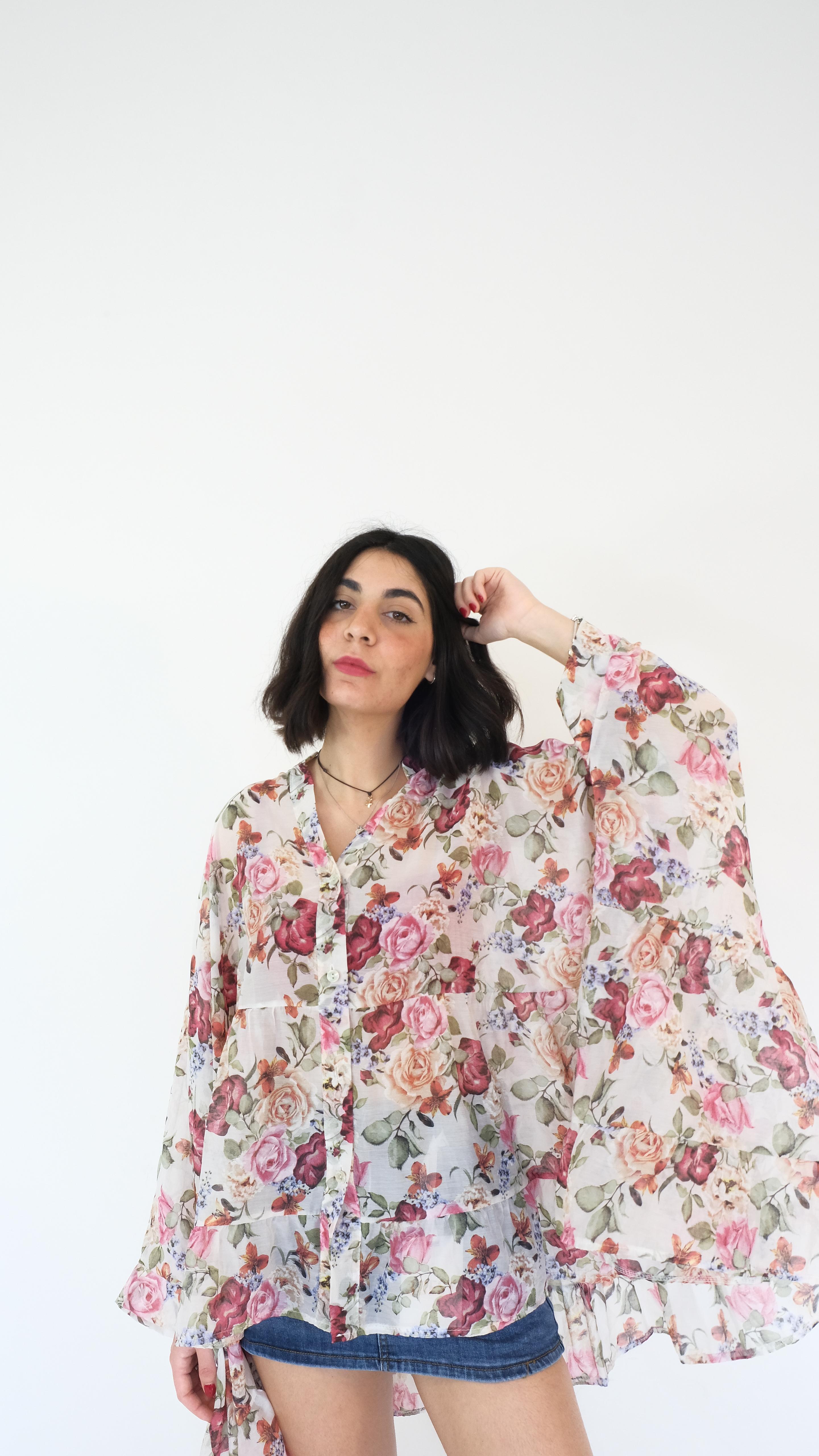 CAMICIA OVER FIORI 167870016 NEW