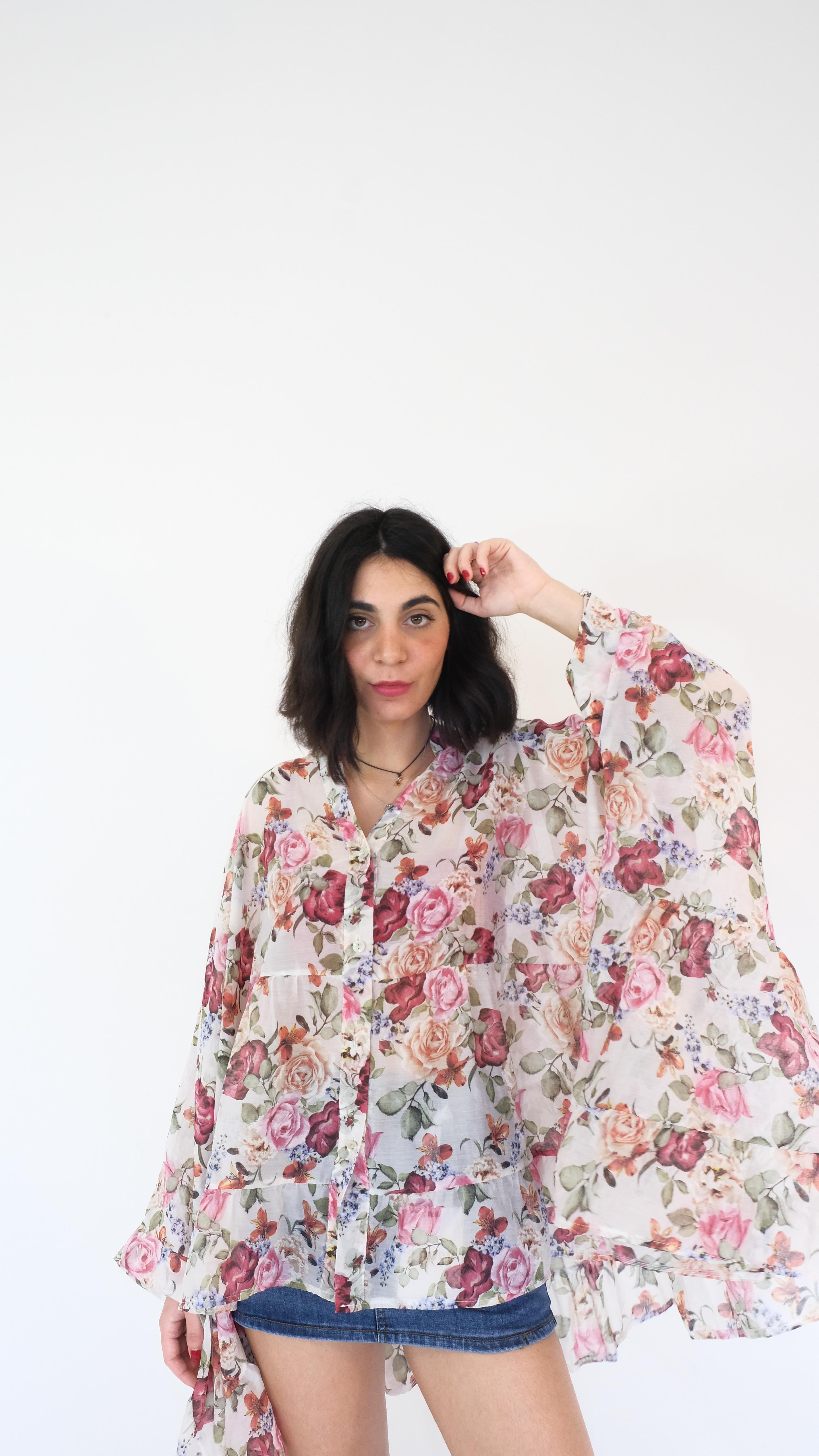 CAMICIA OVER FIORI 167870016 NEW